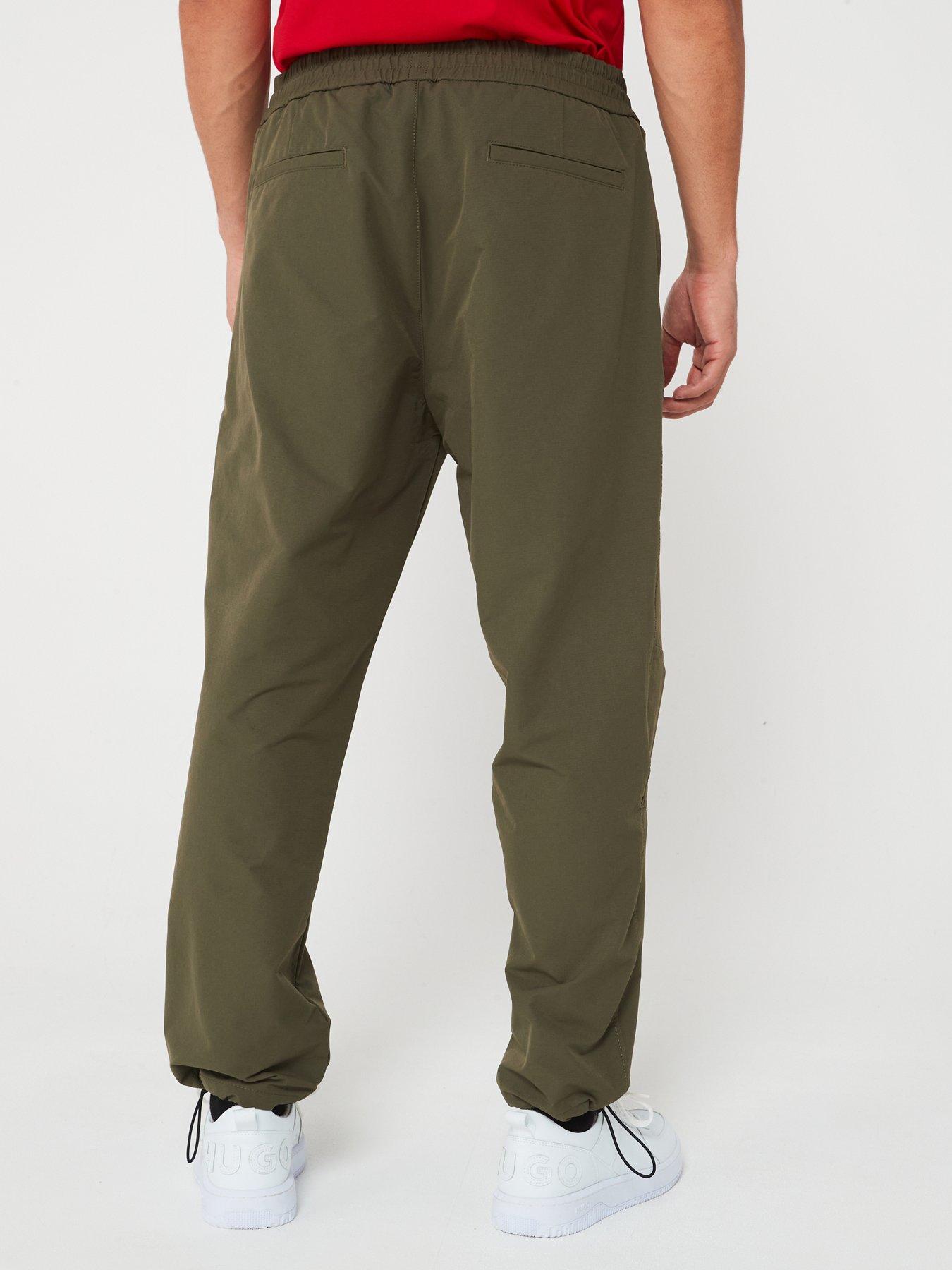 hugo-hugo-gendo242-stretch-nylon-casual-trousers-dark-olivestillFront