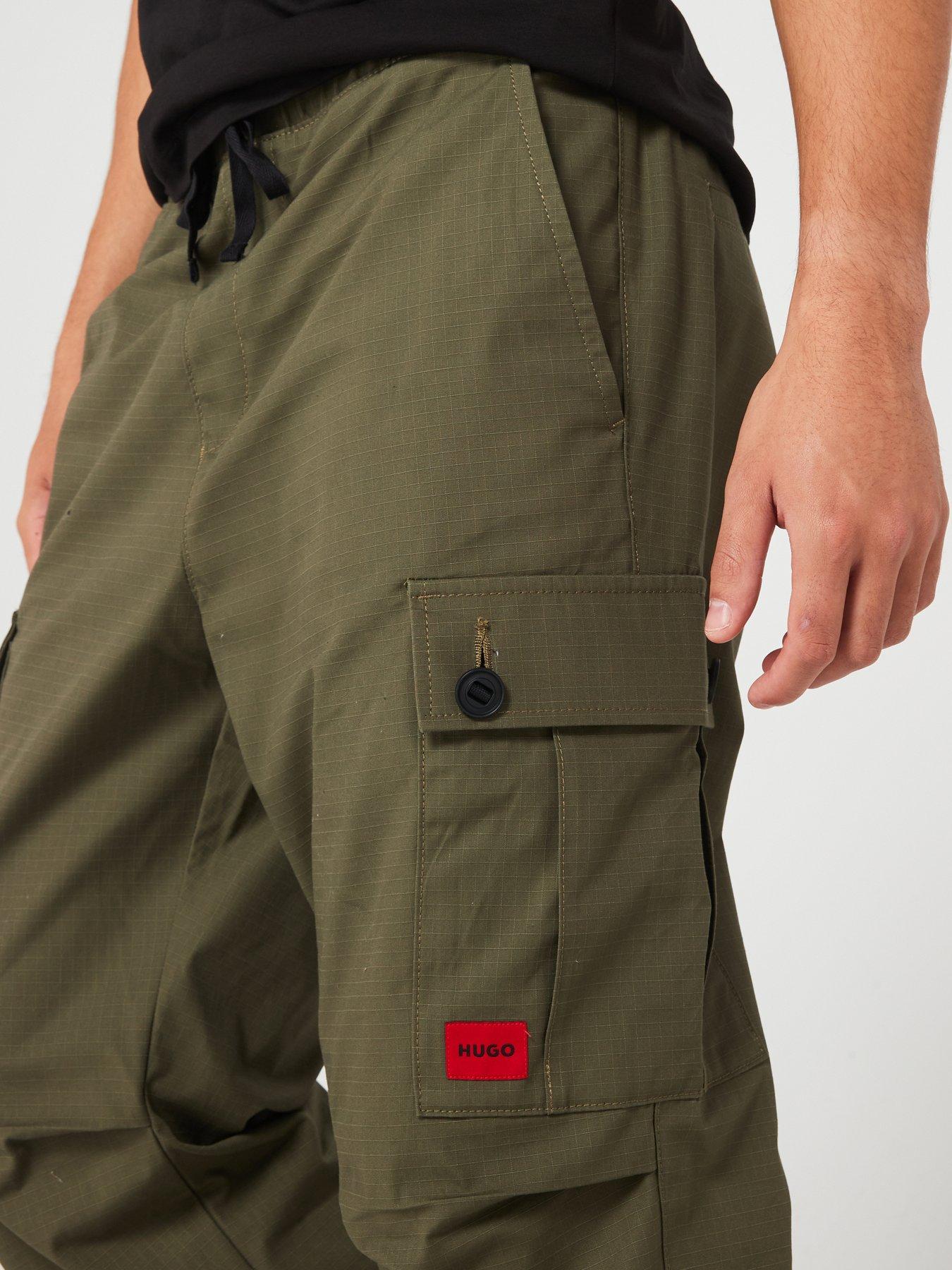 hugo-hugo-garlo233-regular-fot-drawstring-cargo-pants-dark-oliveoutfit