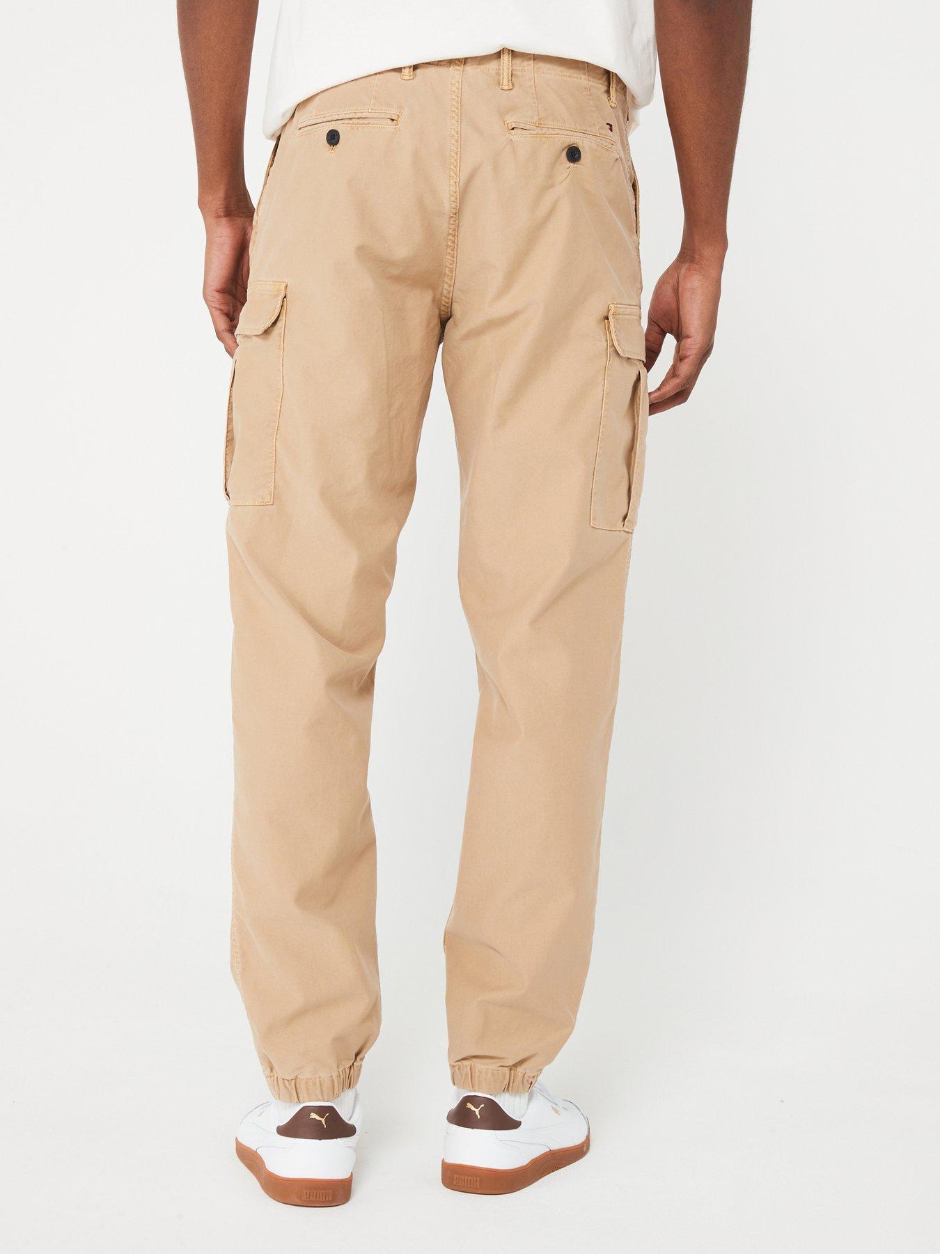 tommy-hilfiger-tommy-hilfiger-garment-dyed-gabardine-cargo-pants-light-beigestillFront