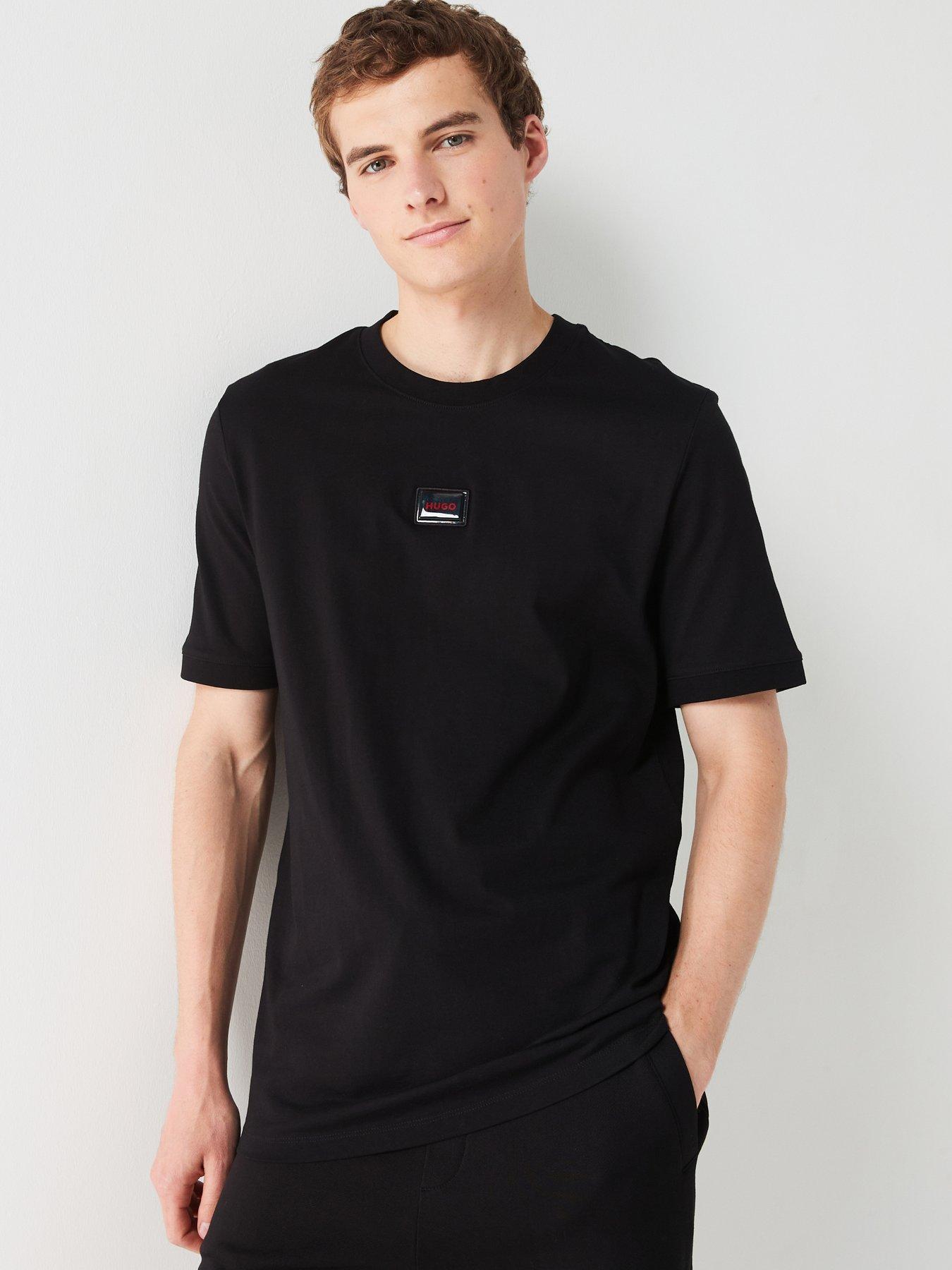 hugo-hugo-diragolino-regular-fit-gel-logo-t-shirt-black