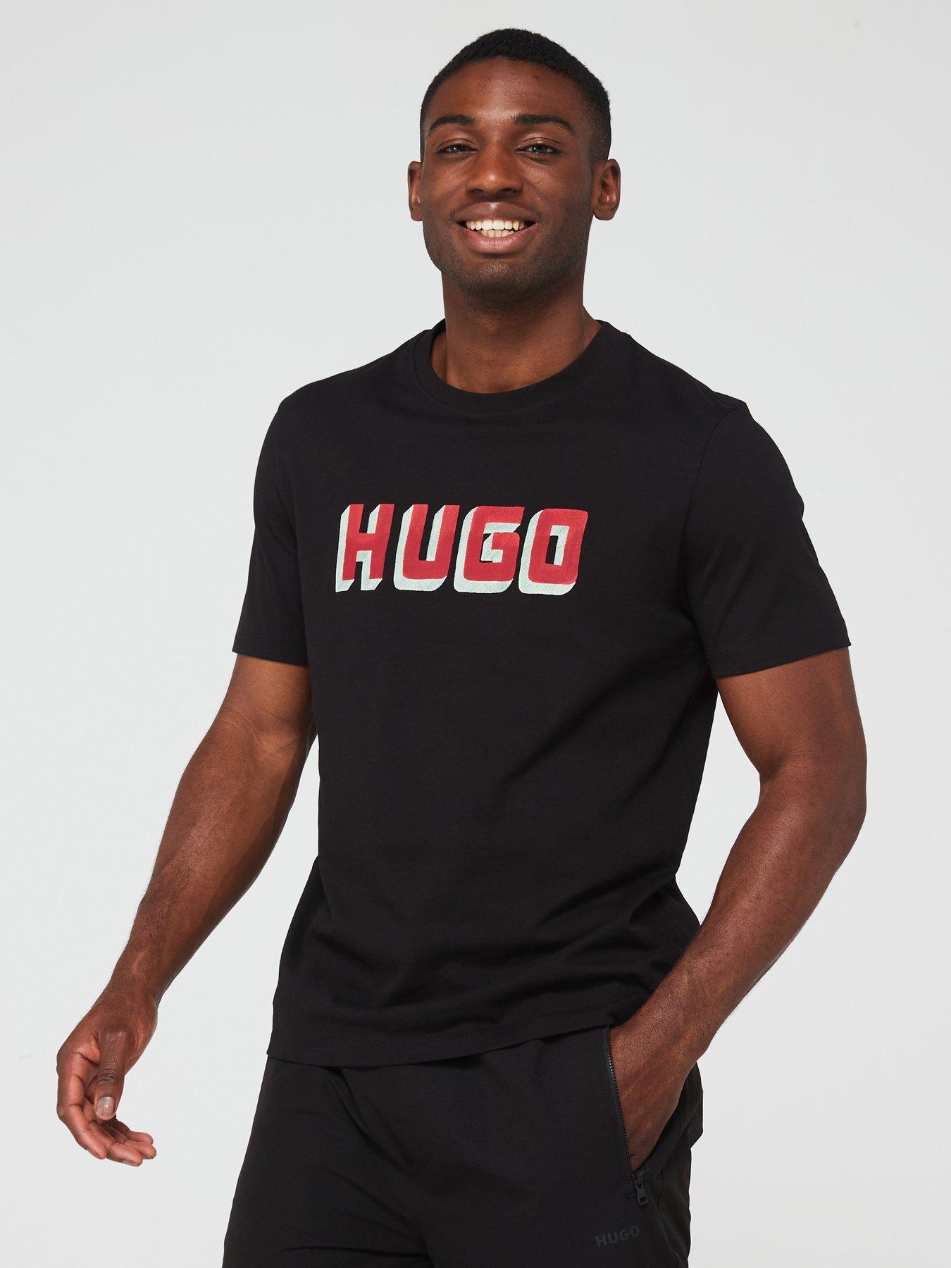 hugo-hugo-daqerio-regular-fit-hand-paint-logo-t-shirt-black