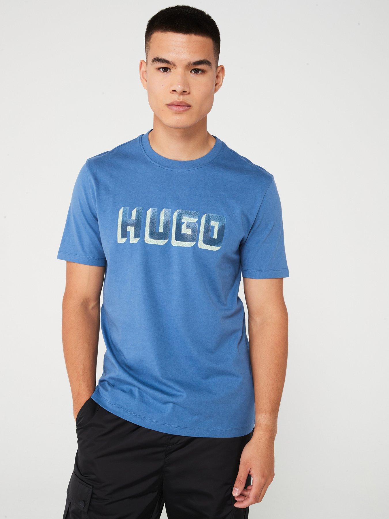 hugo-hugo-daqerio-regular-fit-hand-paint-logo-t-shirt-mid-blue