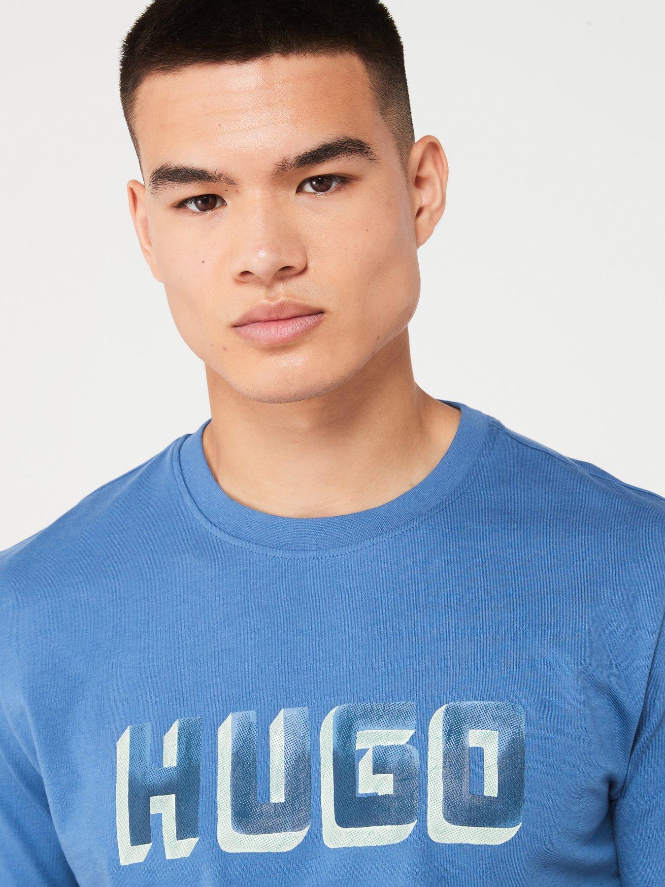 hugo-hugo-daqerio-regular-fit-hand-paint-logo-t-shirt-mid-blueoutfit