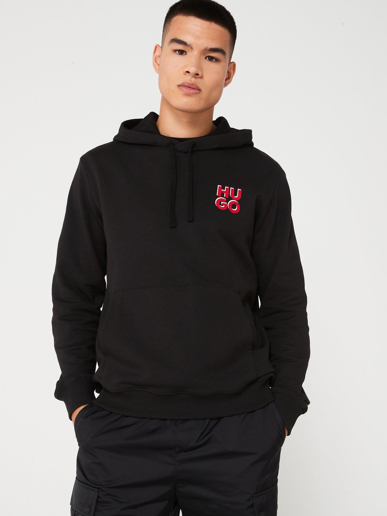 hugo-nbspdimonihood-regular-fit-stacked-logo-hoodie-blackfront