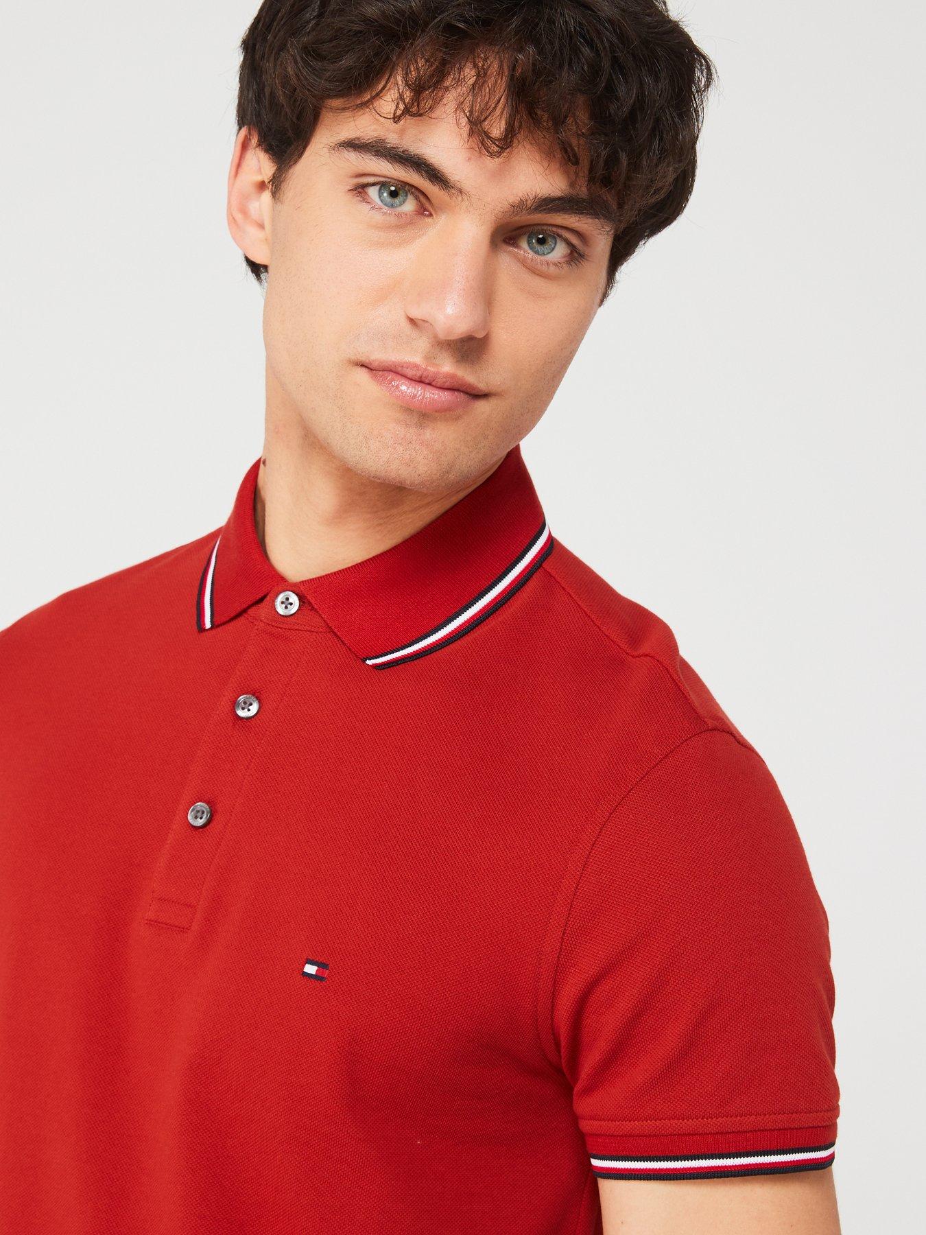 tommy-hilfiger-tommy-hilfiger-1985-tipped-slim-fit-polo-shirt-dark-redoutfit