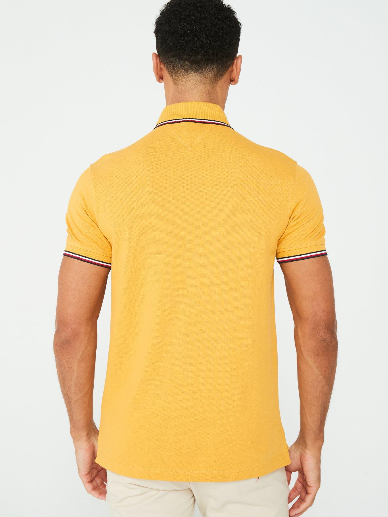 tommy-hilfiger-tommy-hilfiger-1985-tipped-slim-fit-polo-shirt-dark-yellowstillFront