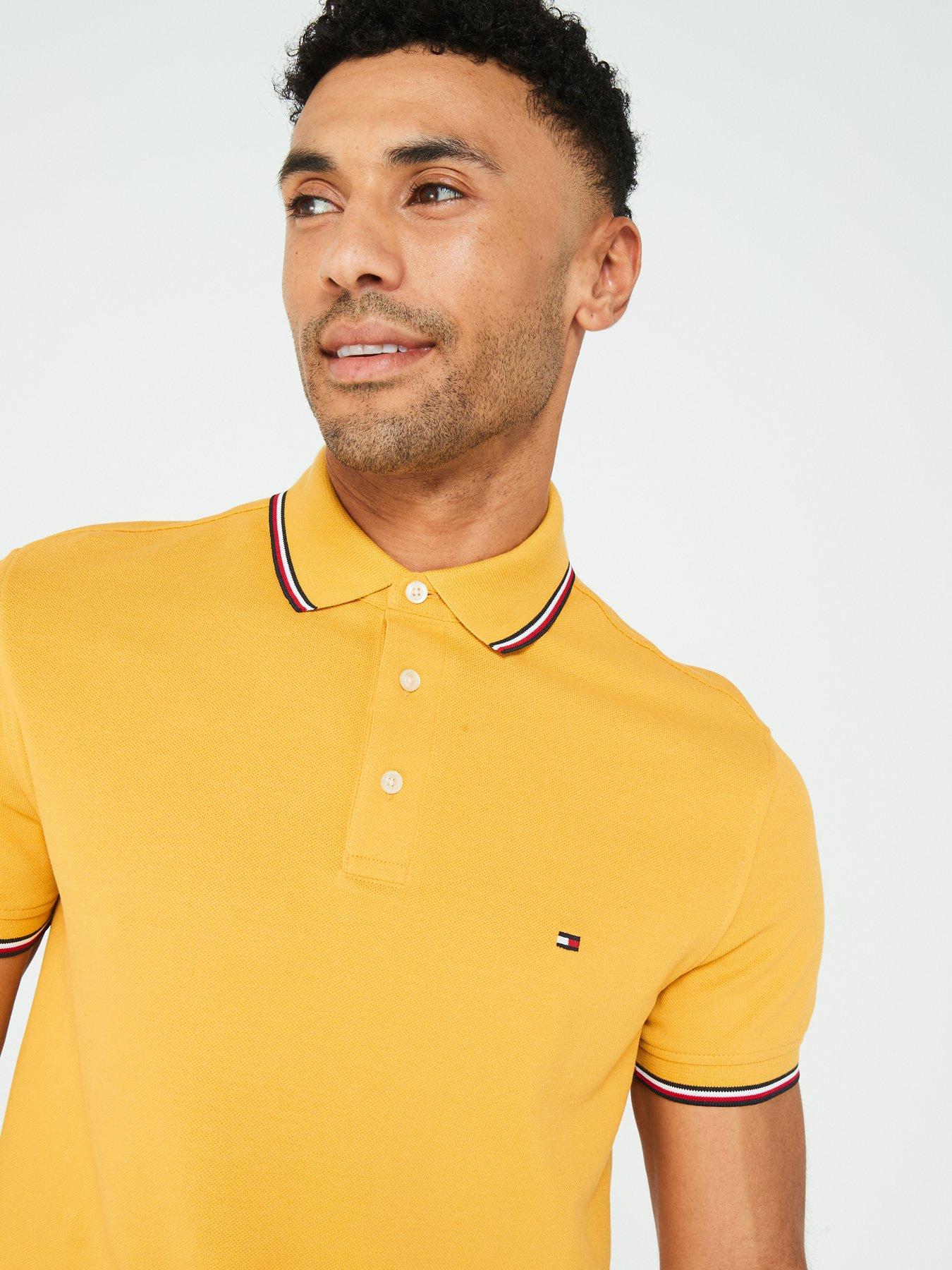 tommy-hilfiger-tommy-hilfiger-1985-tipped-slim-fit-polo-shirt-dark-yellowoutfit