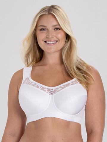 MISS MARY OF SWEDEN Lovely Jacquard Women's Front-Closure Non-Wired Bra  White : : Clothing, Shoes & Accessories