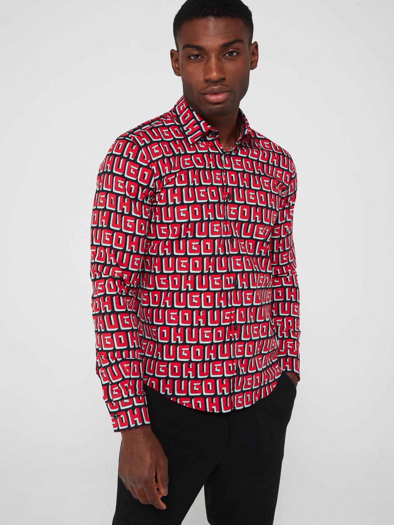 hugo-hugo-ermo-slim-fit-hand-paint-all-over-print-long-sleeve-shirt-black