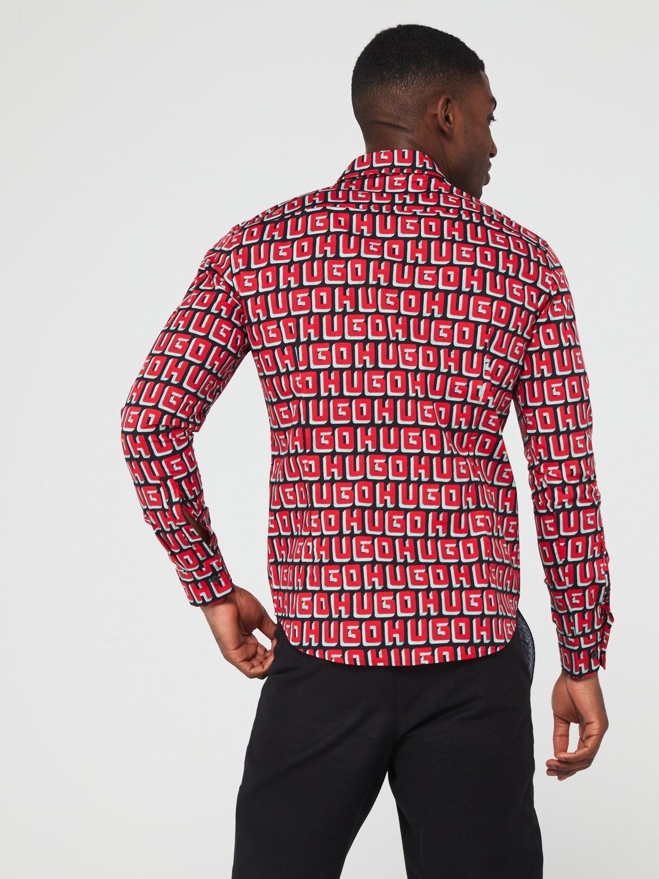 hugo-hugo-ermo-slim-fit-hand-paint-all-over-print-long-sleeve-shirt-blackstillFront