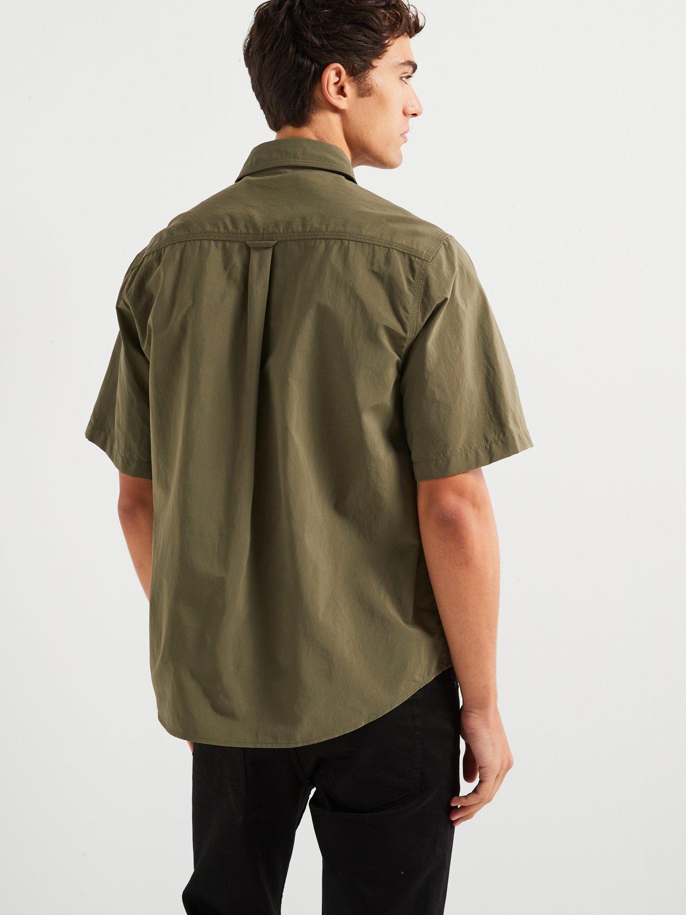 hugo-hugo-eratino-oversized-double-pocket-short-sleeve-shirt-dark-olivestillFront