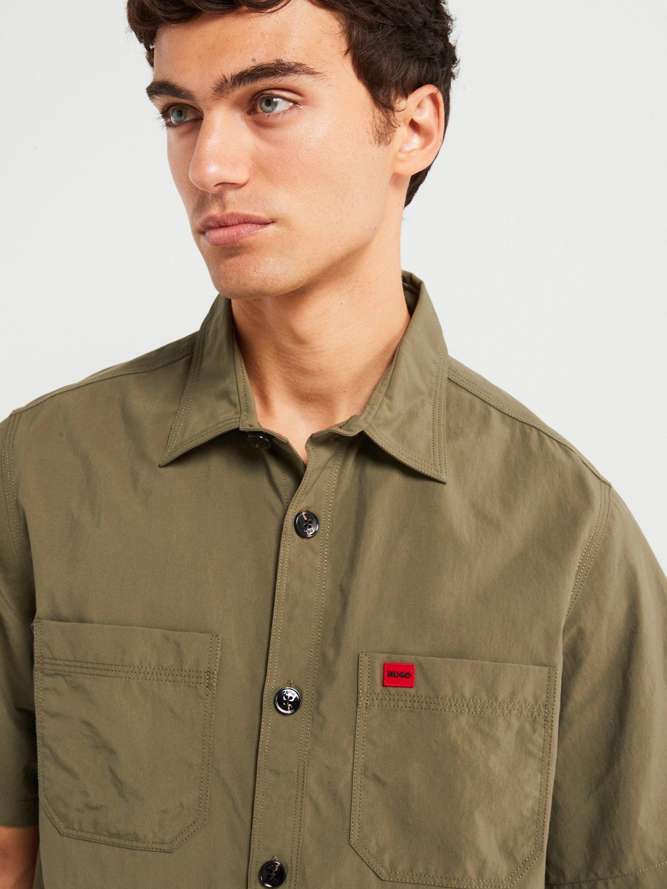 hugo-hugo-eratino-oversized-double-pocket-short-sleeve-shirt-dark-oliveoutfit