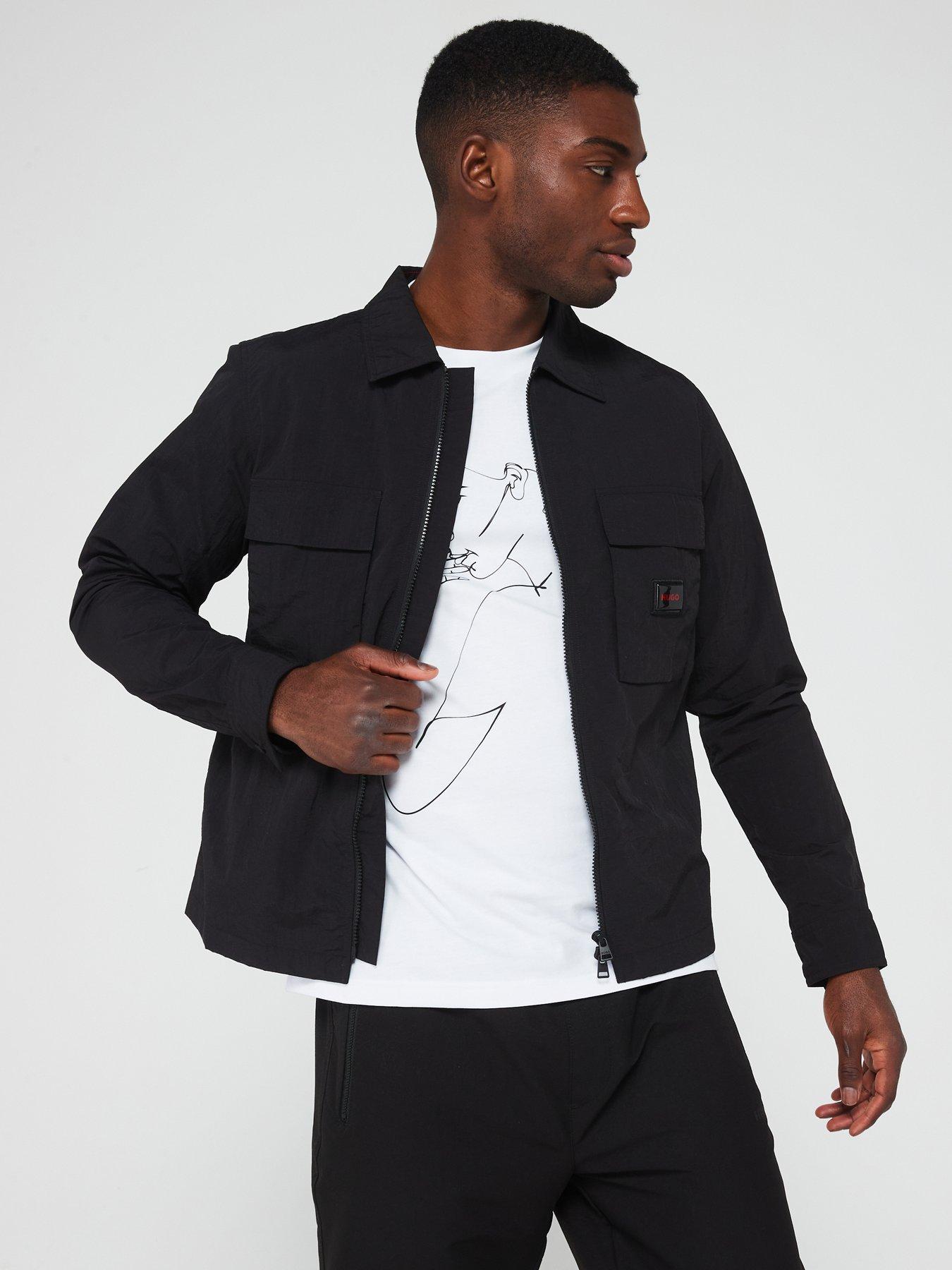 hugo-hugo-eselio-gel-logo-nylon-zip-overshirt-blackdetail