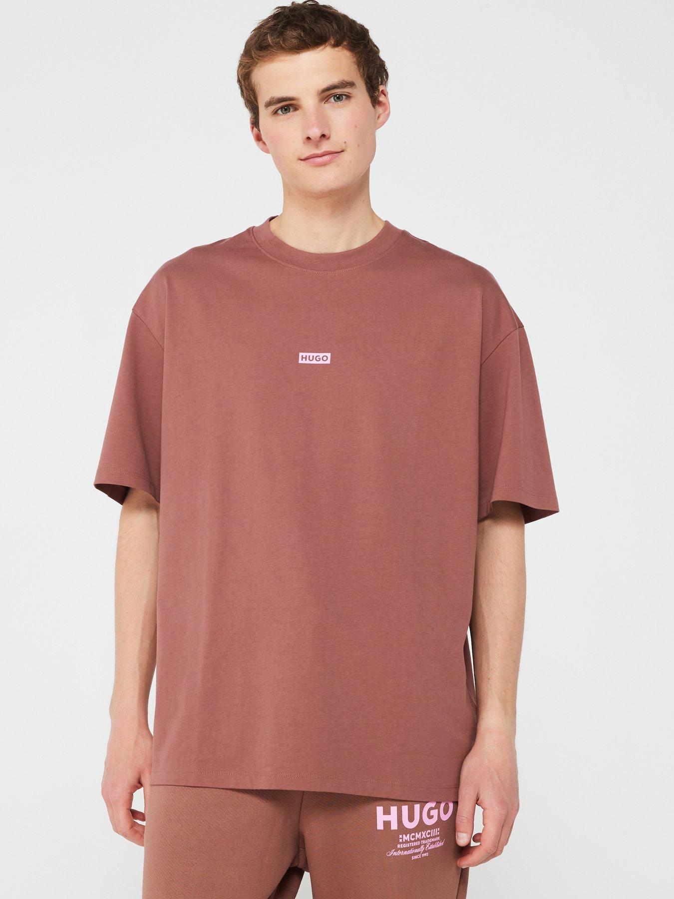 hugo-blue-nalono-oversized-international-logo-t-shirt-brown