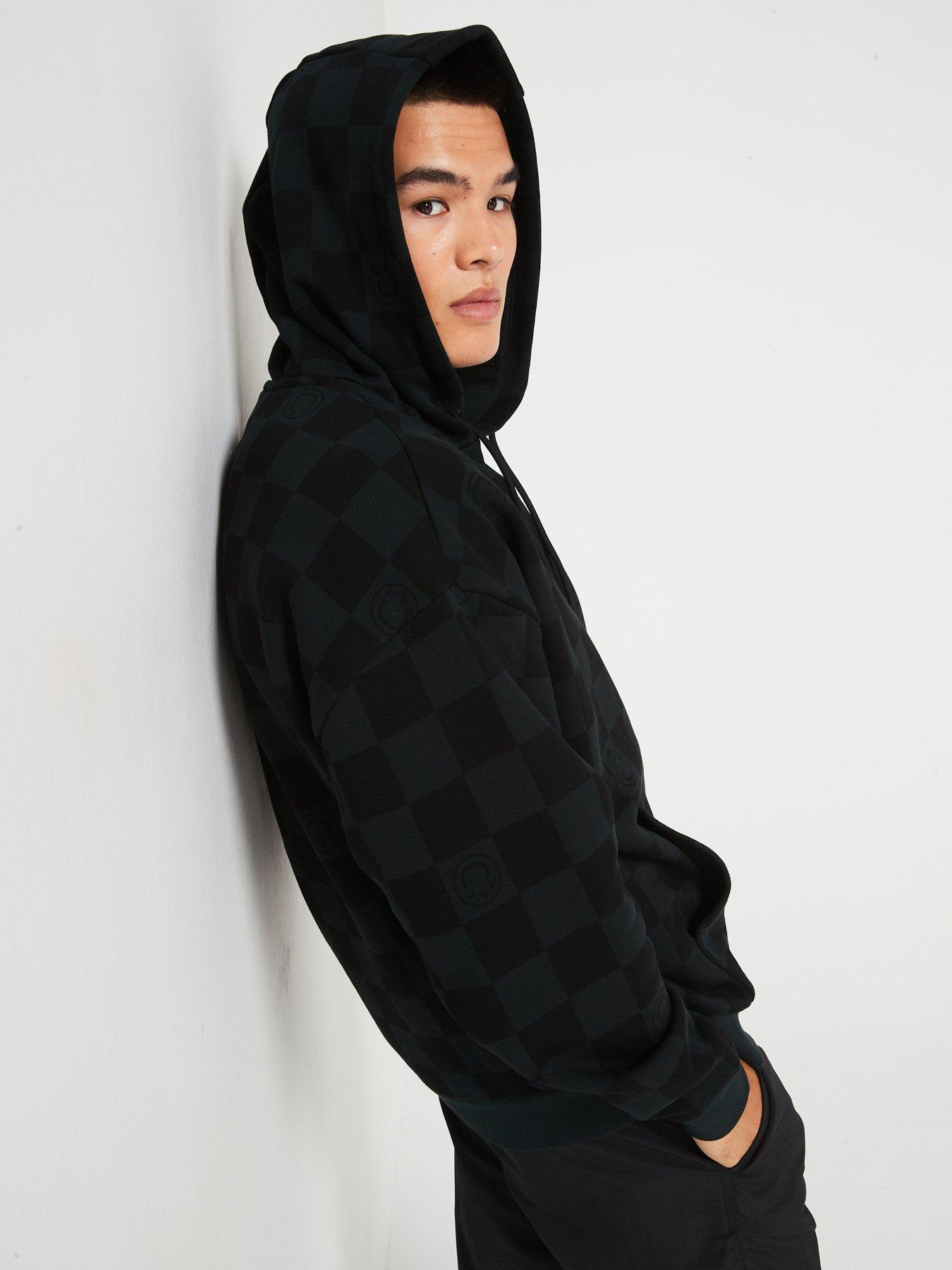 hugo-blue-nevalp-loose-fit-checkerboard-hoodie-blackdetail