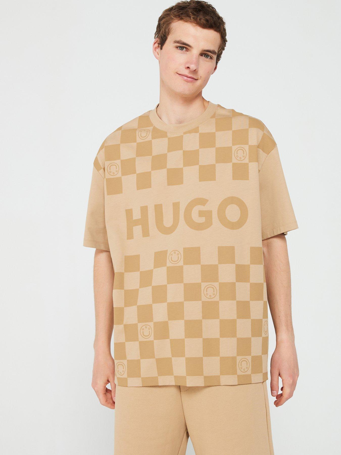 hugo-blue-narliparo-loose-fit-checkerboard-print-t-shirt-beige