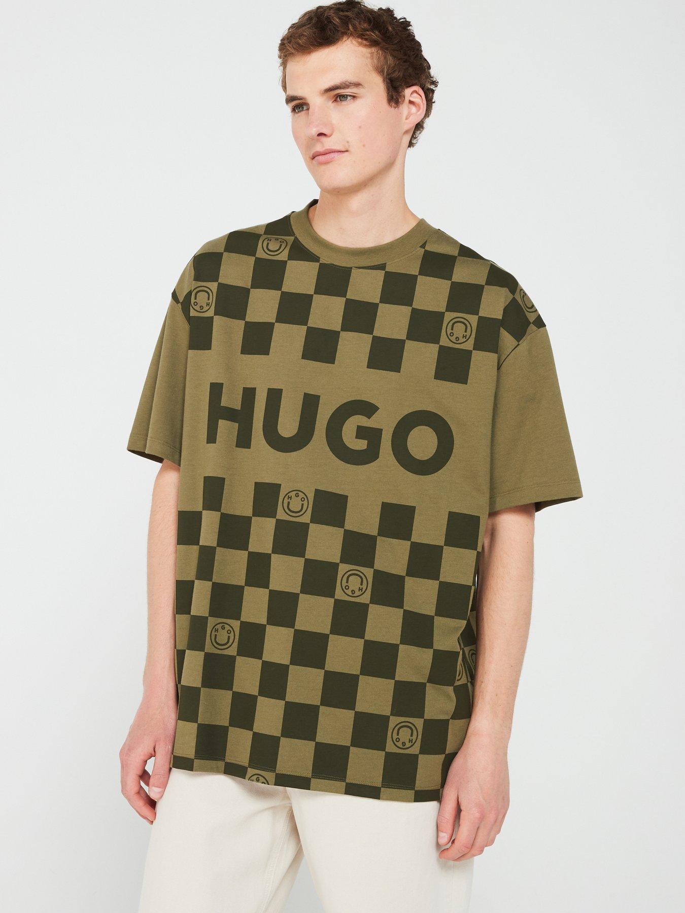 hugo-blue-narliparo-loose-fit-checkerboard-print-t-shirt-khaki