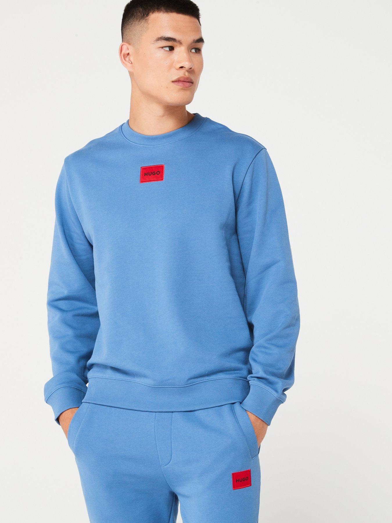 hugo-hugo-diragol-small-centre-patch-logo-crew-sweat-mid-bluefront