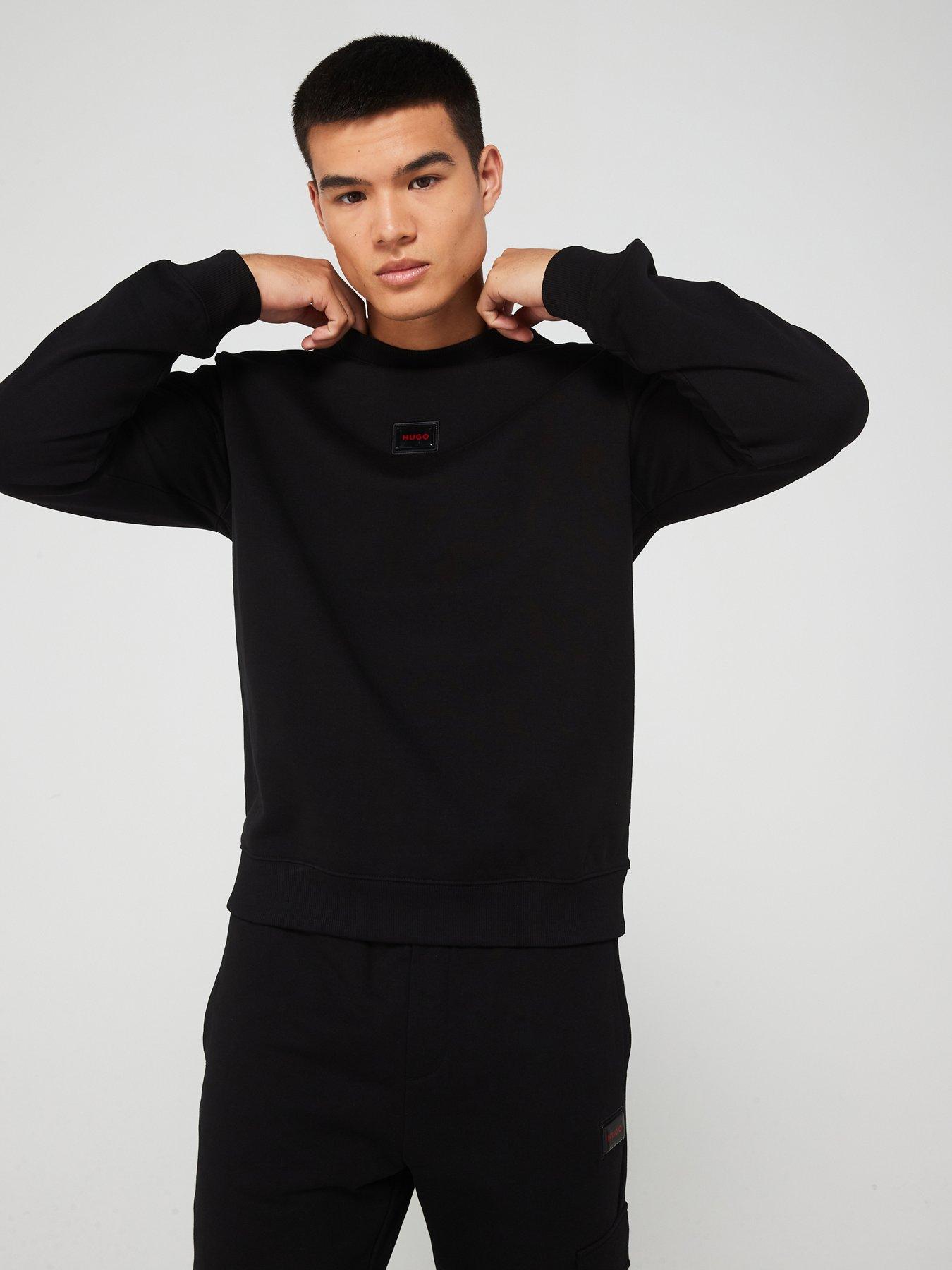 hugo-hugo-diragol-regular-fit-gel-logo-crew-sweat-black