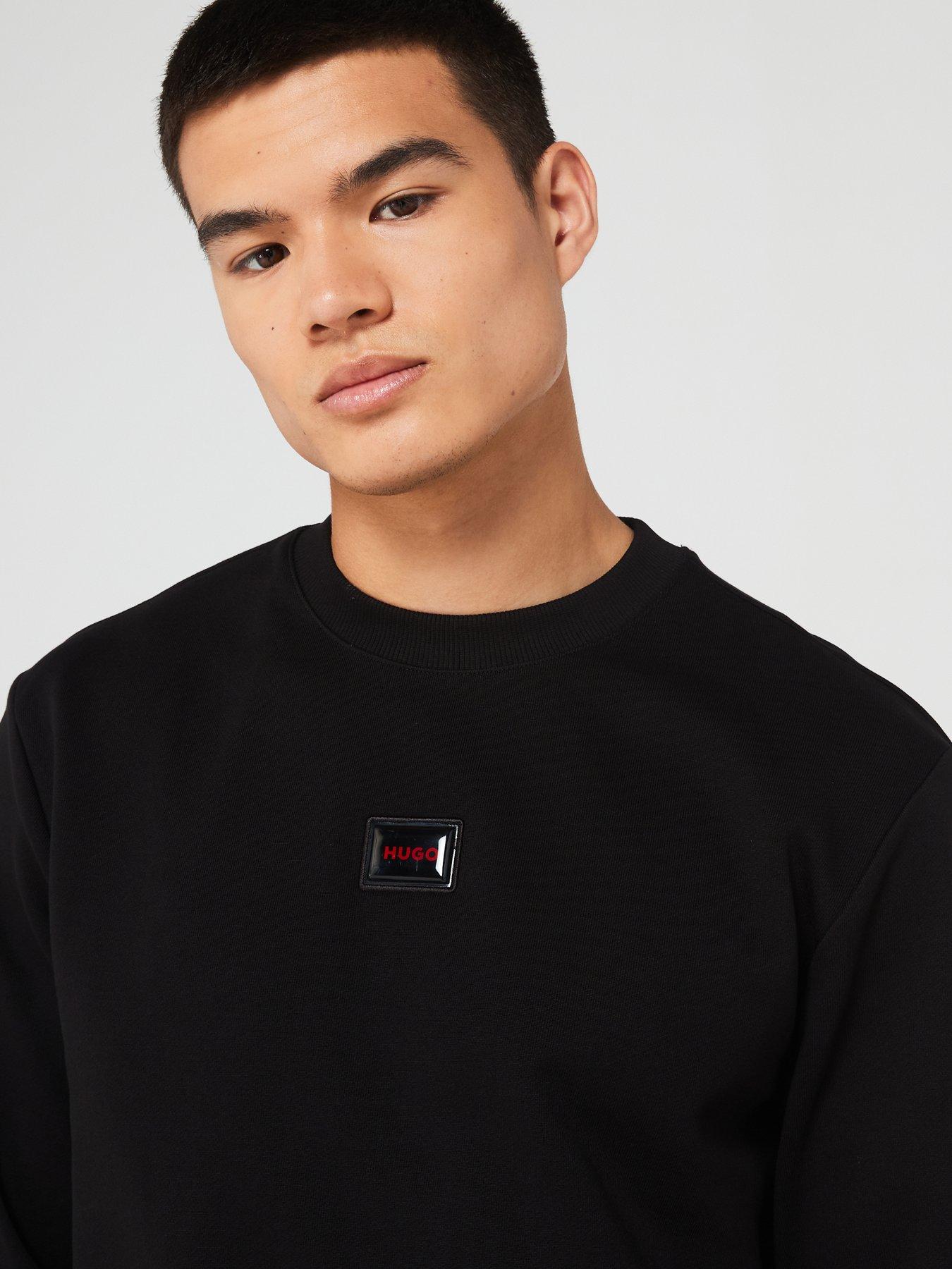 hugo-hugo-diragol-regular-fit-gel-logo-crew-sweat-blackoutfit