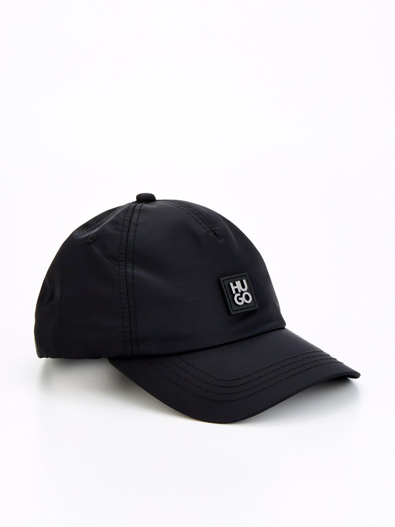 hugo-hugo-jude-stacked-nikel-logo-nylon-baseball-cap-black