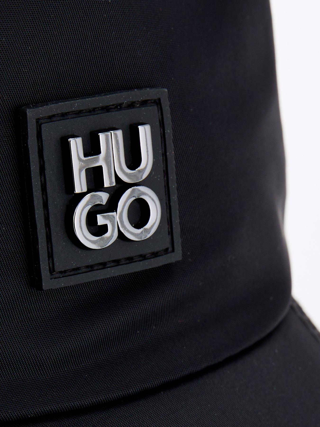 hugo-hugo-jude-stacked-nikel-logo-nylon-baseball-cap-blackoutfit