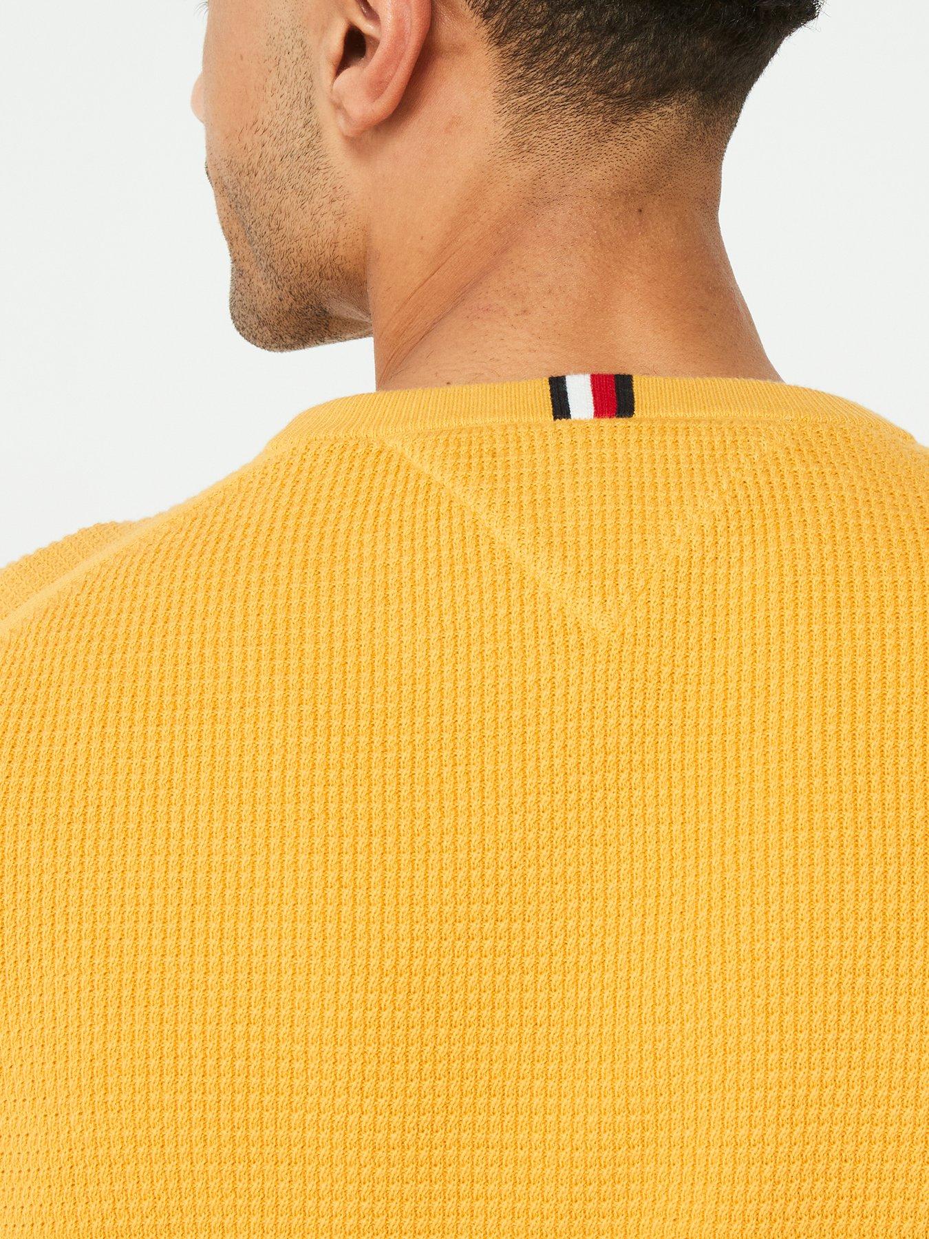 tommy-hilfiger-tommy-hilfiger-refined-structure-cotton-crew-knitted-jumper-dark-yellowdetail