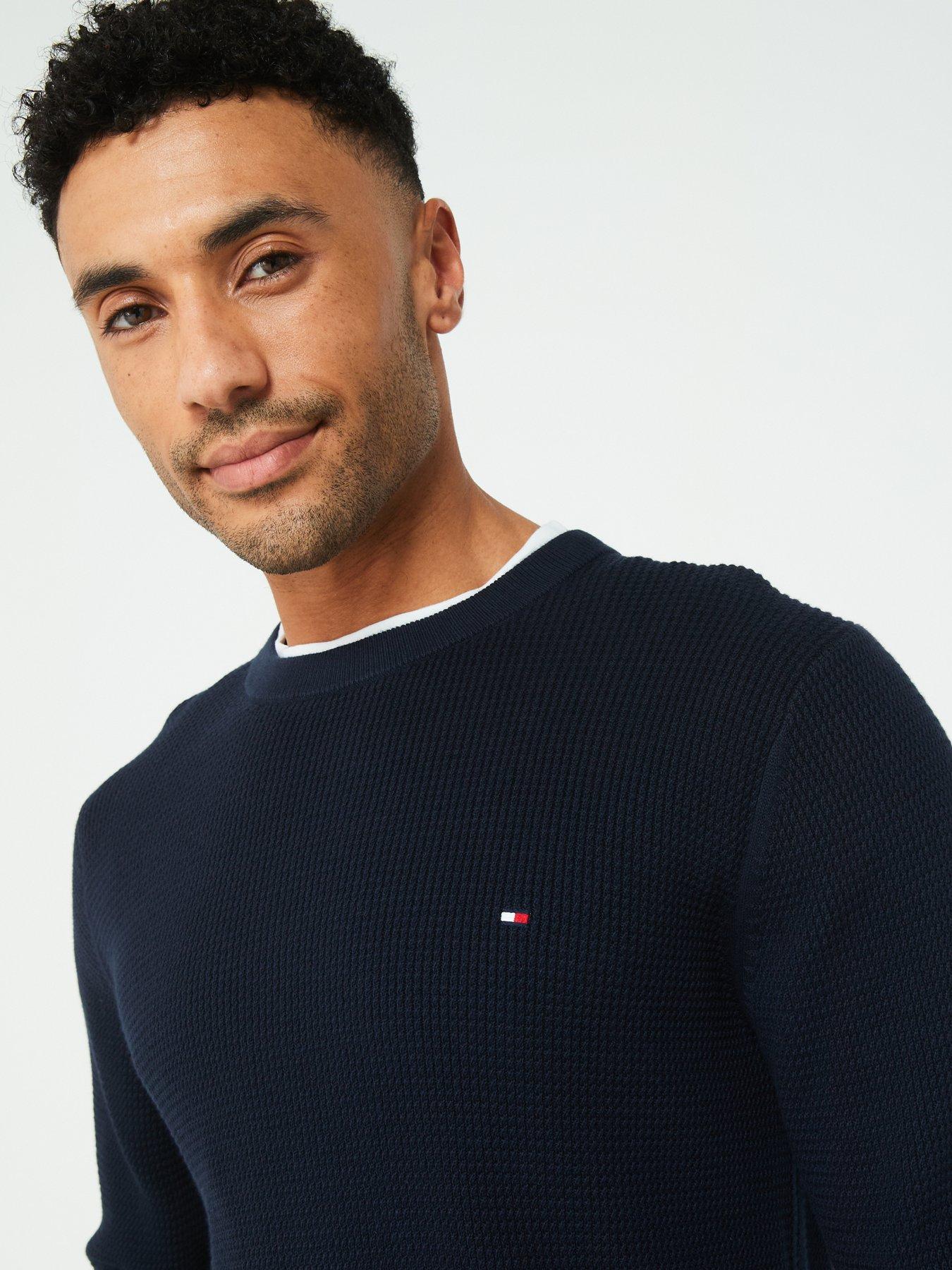 tommy-hilfiger-tommy-hilfiger-refined-structure-cotton-crew-knitted-jumper-navyoutfit