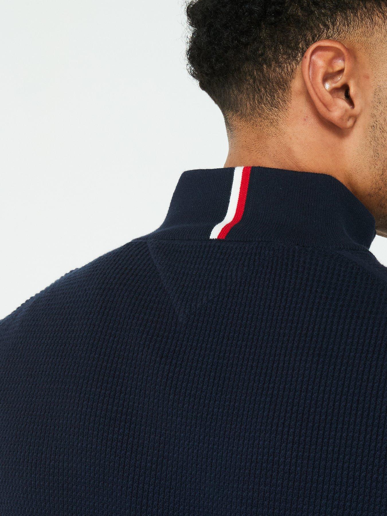 tommy-hilfiger-tommy-hilfiger-refined-structure-cotton-14-zip-knitted-jumper-navydetail