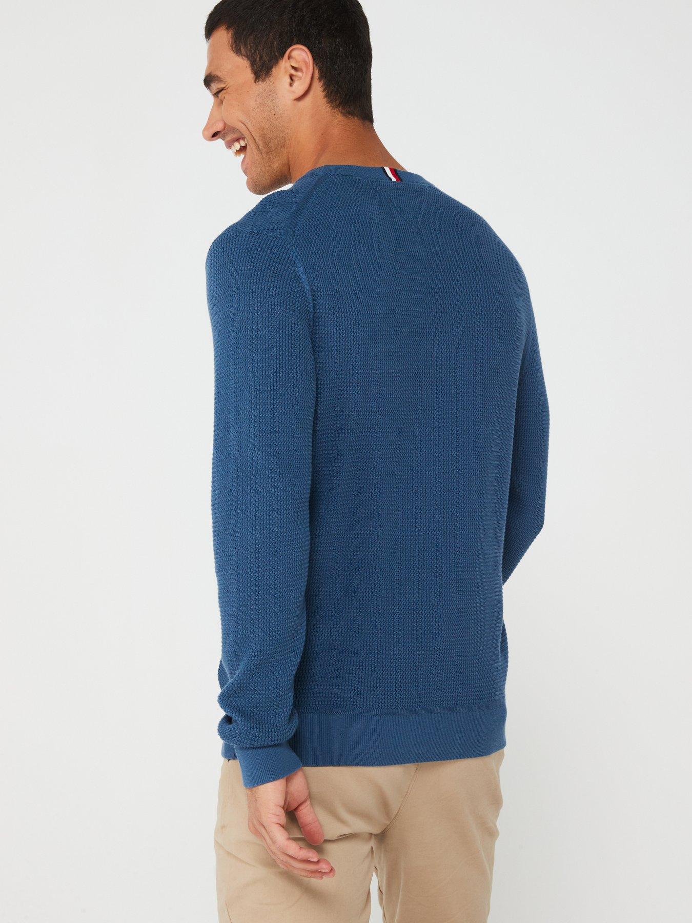 tommy-hilfiger-tommy-hilfiger-refined-structure-cotton-crew-knitted-jumper-bluestillFront