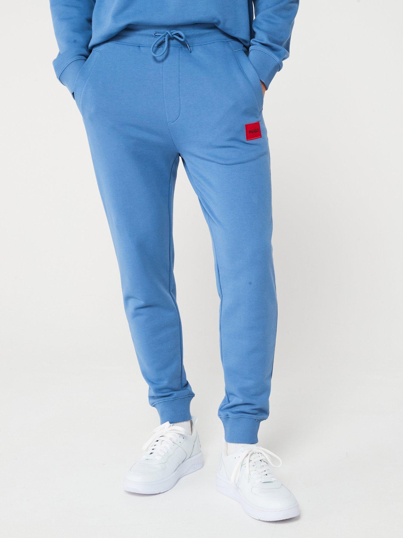 Image of HUGO HUGO Doak212 Logo Cuff Joggers - Mid Blue