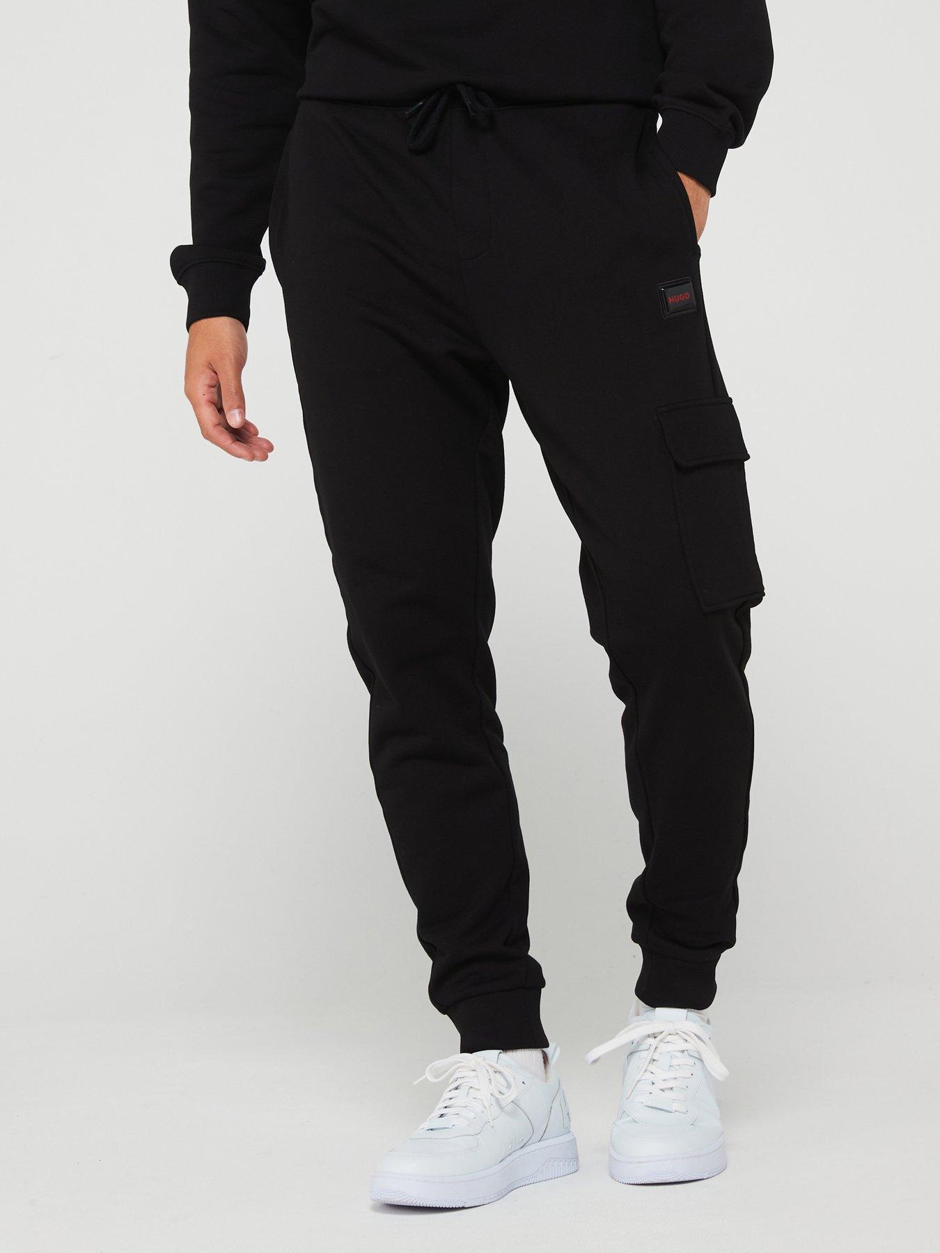 hugo-hugo-dwellrom-relaxed-fit-gel-logo-cargo-joggers-black