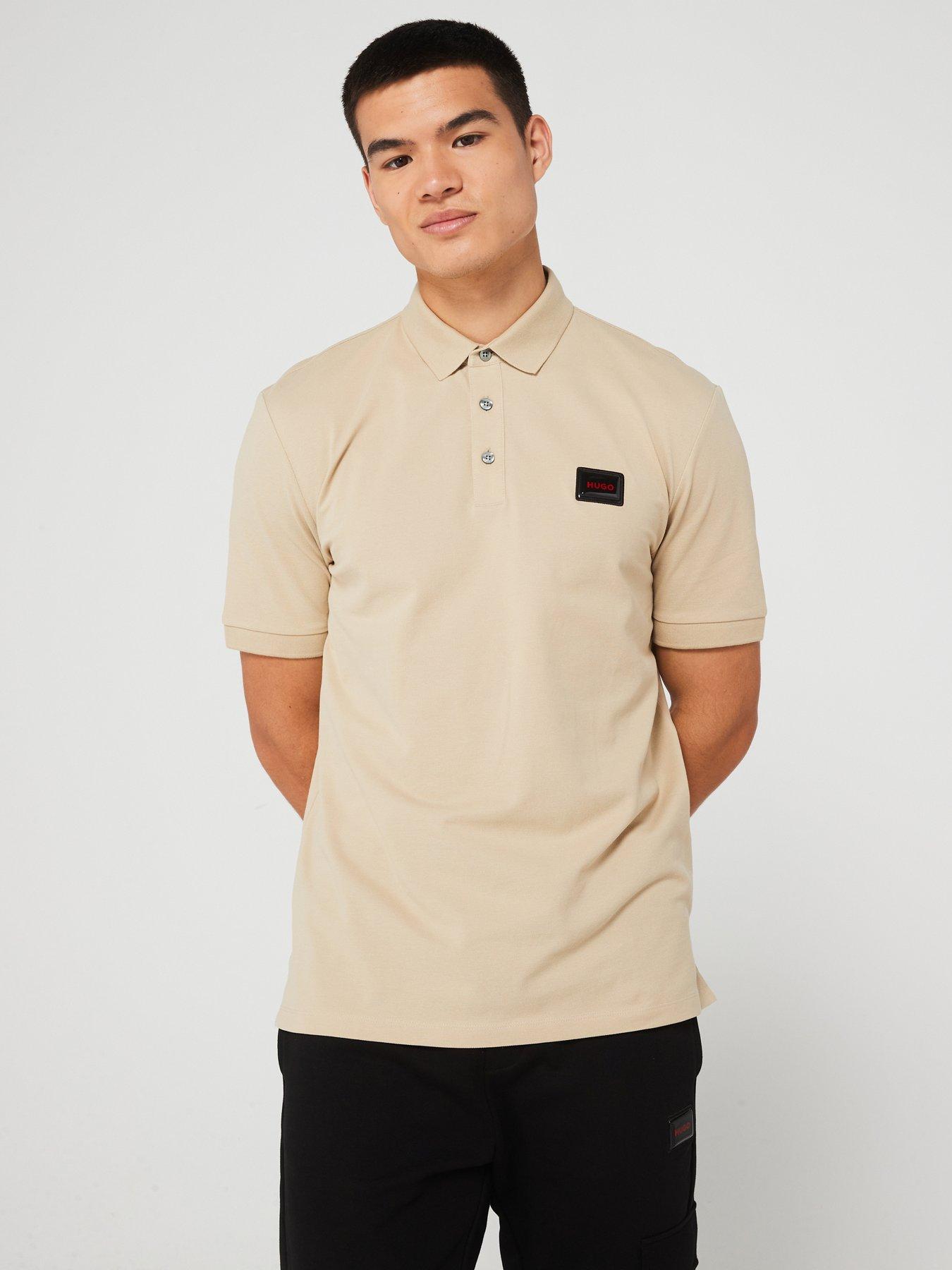 hugo-hugo-dereso-regular-fit-gel-logo-polo-shirt-beige