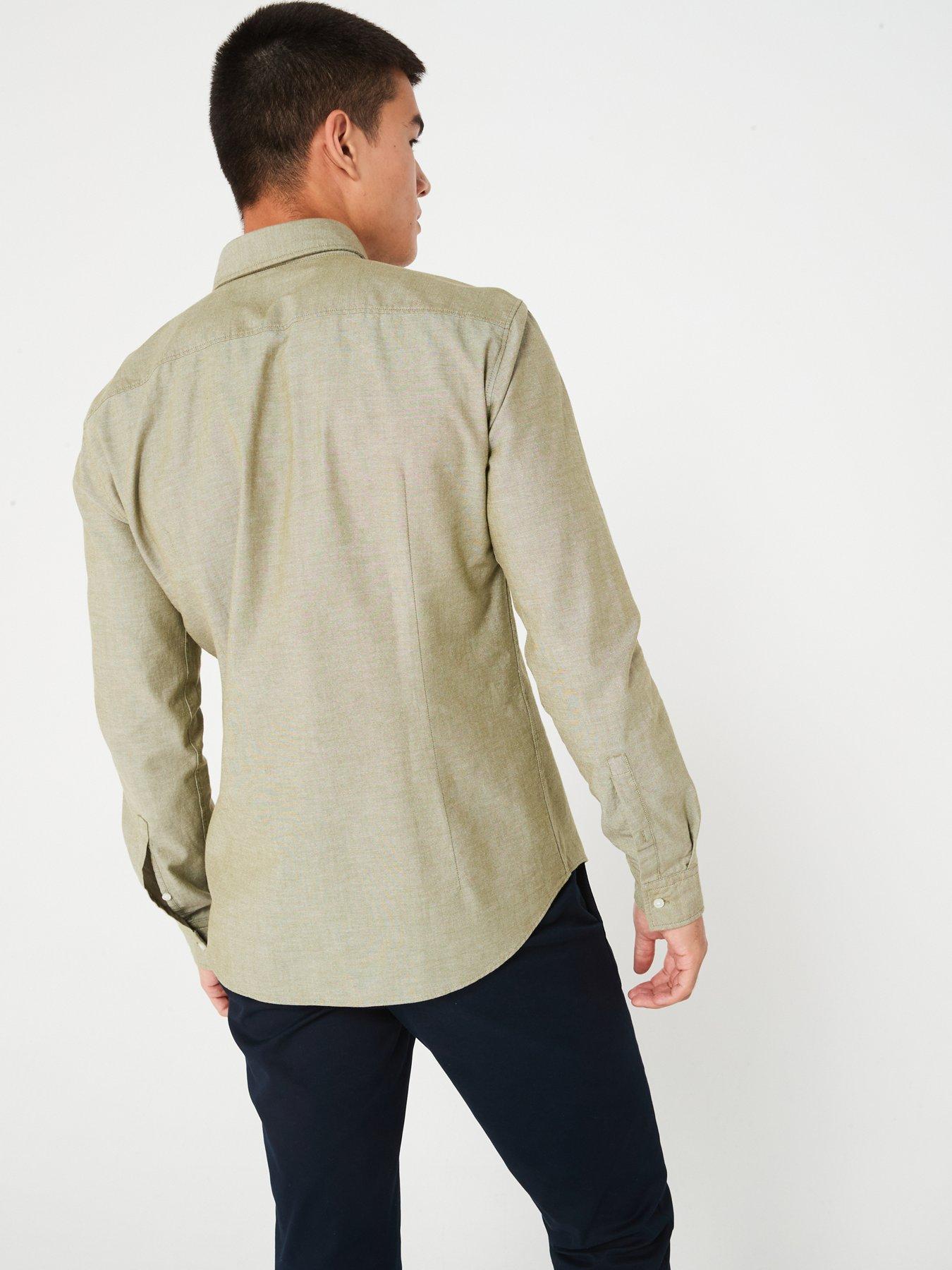 hugo-hugo-evito-slim-fit-oxford-cotton-pocket-shirt-khaki-greenstillFront