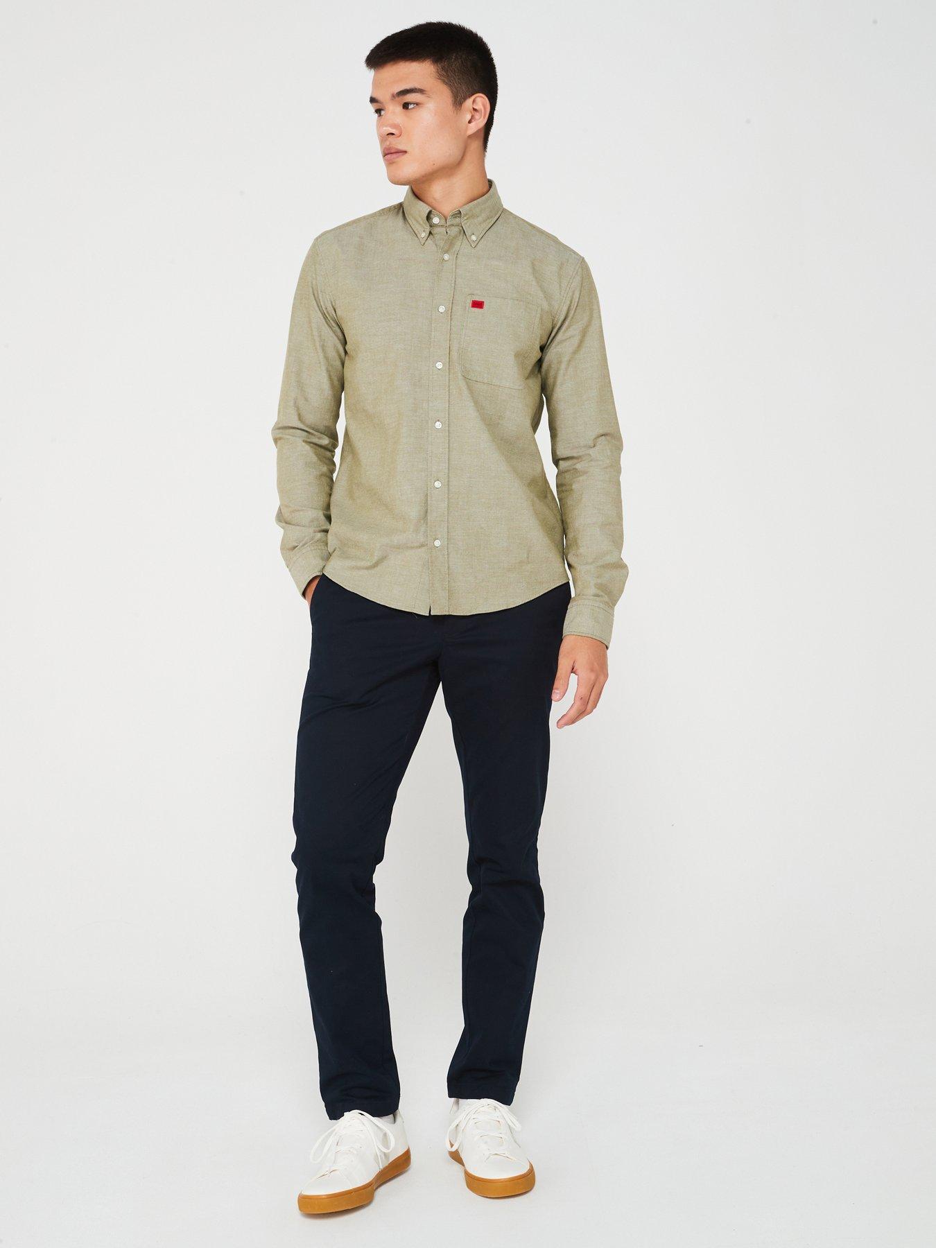 hugo-hugo-evito-slim-fit-oxford-cotton-pocket-shirt-khaki-greenback