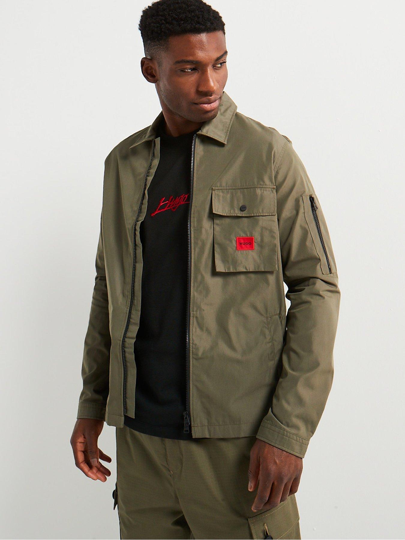 hugo-hugo-emmond-regular-fit-zip-thru-overshirt-dark-olivefront