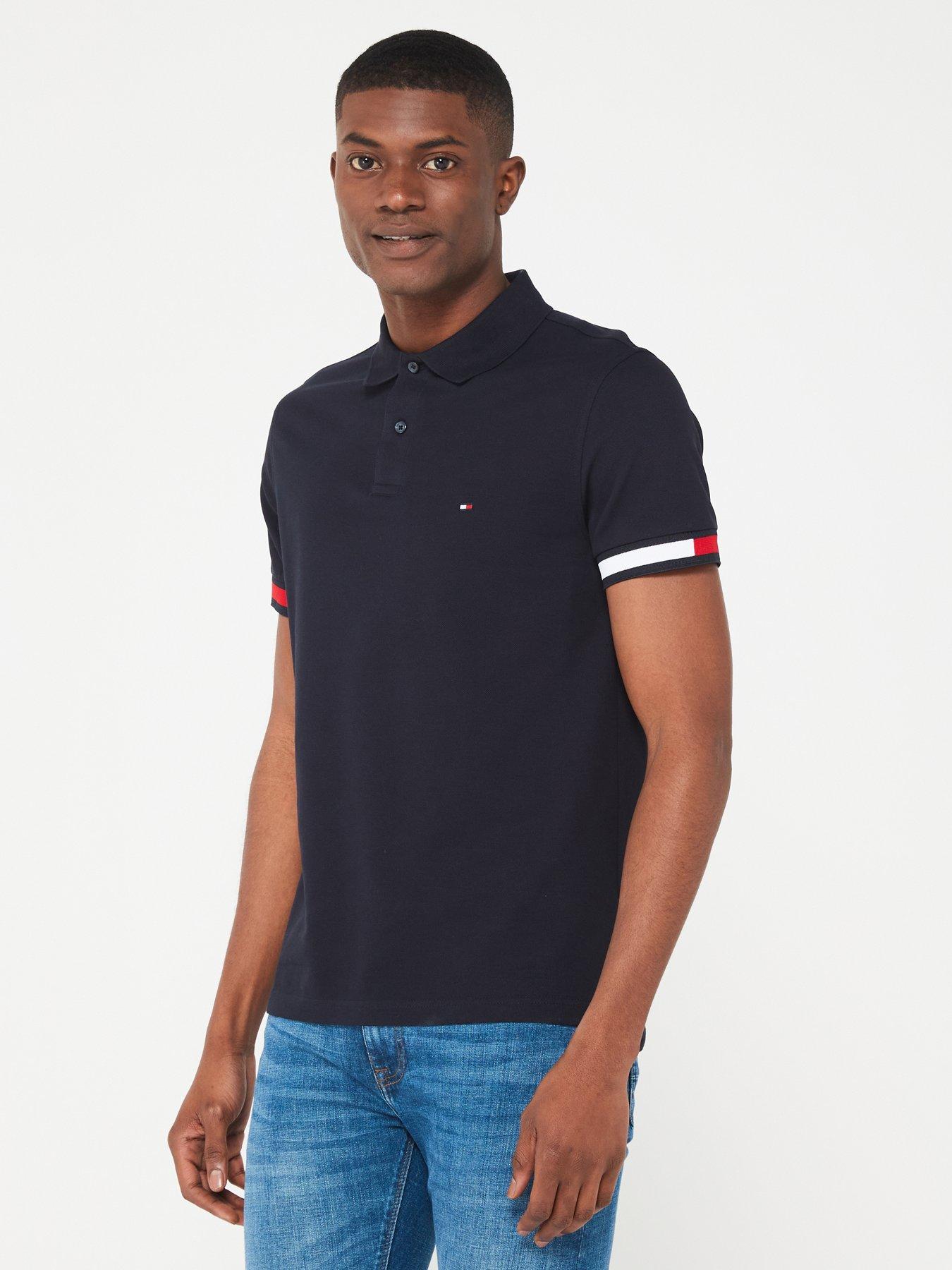 tommy-hilfiger-tommy-hilfiger-flag-cuff-flag-slim-fit-polo-shirt-navy