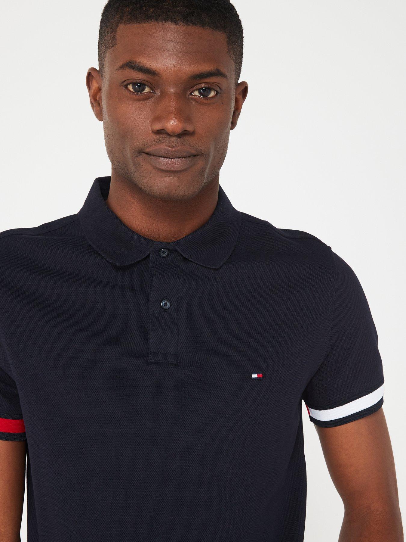 tommy-hilfiger-tommy-hilfiger-flag-cuff-flag-slim-fit-polo-shirt-navydetail