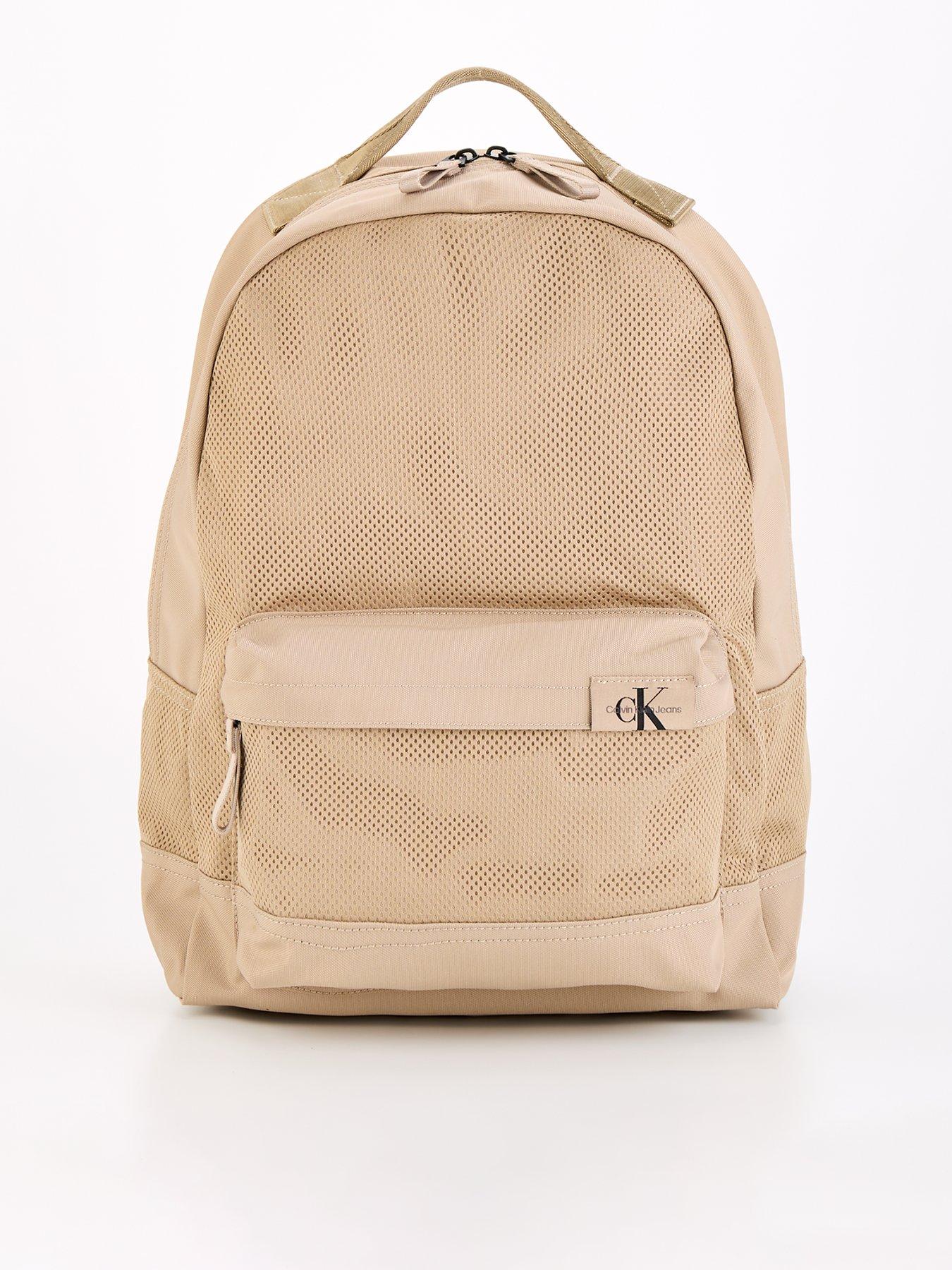 Calvin Klein Jeans Calvin Klein Jeans Mono Logo Sport Essentials Mesh Panel Backpack Beige Very Ireland