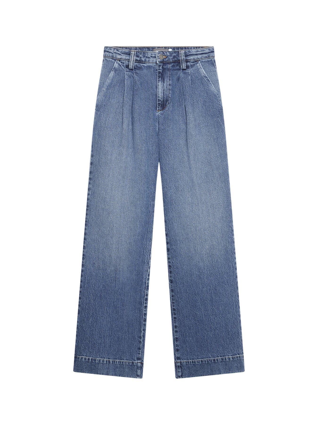 Image 5 of 6 of Mint Velvet Indigo Pleat Front Wide Jeans