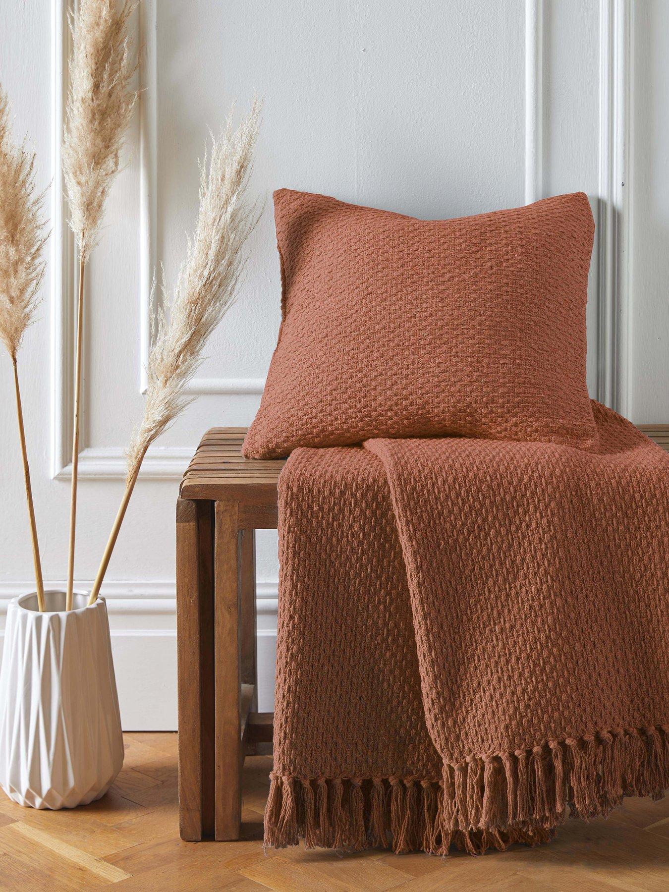 Sherpa Blanket Terracotta Fleece Blanket Drift Home Hayden Throw