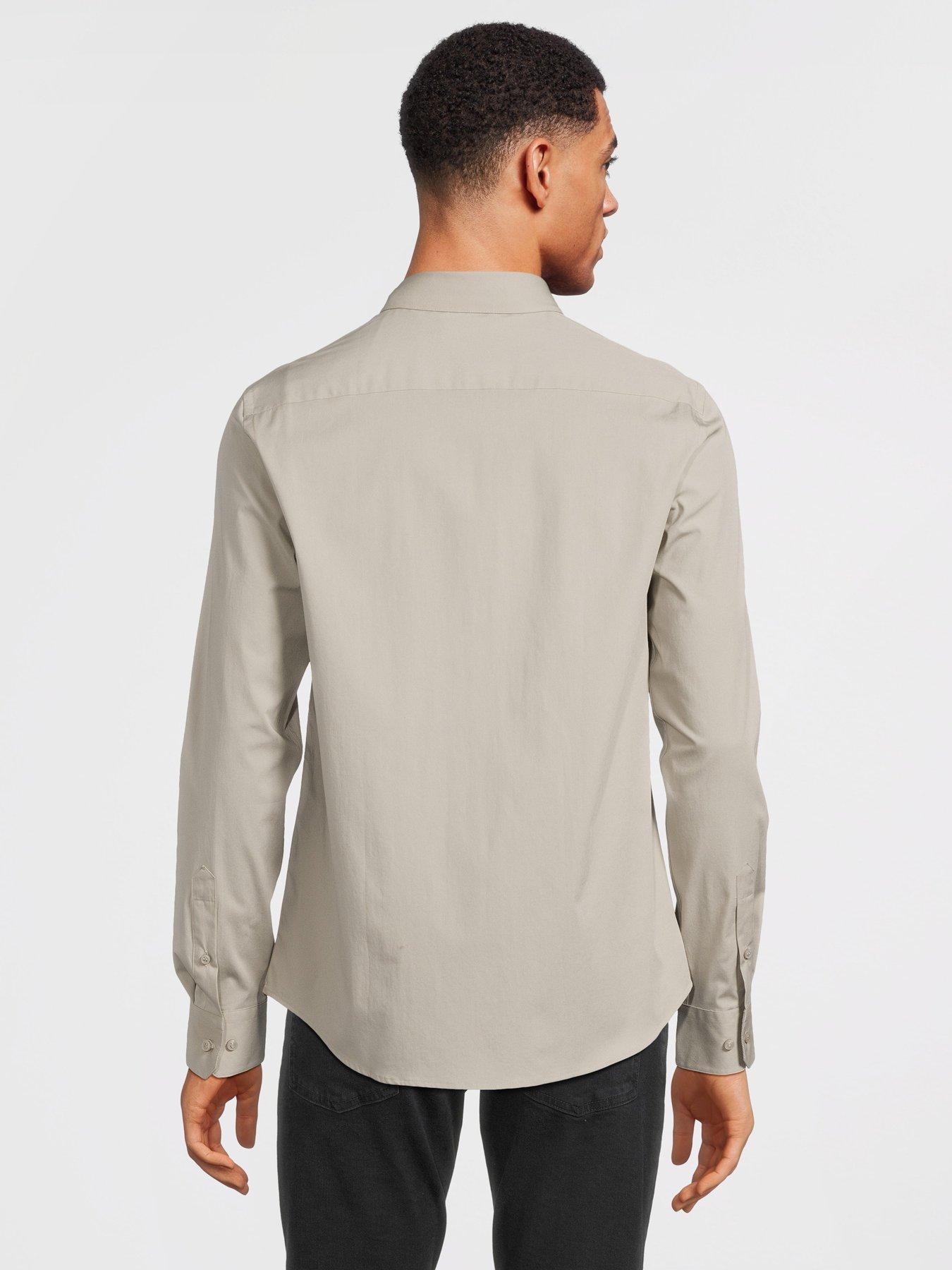 calvin-klein-calvin-klein-poplin-stretch-slim-fit-shirt-beigestillFront