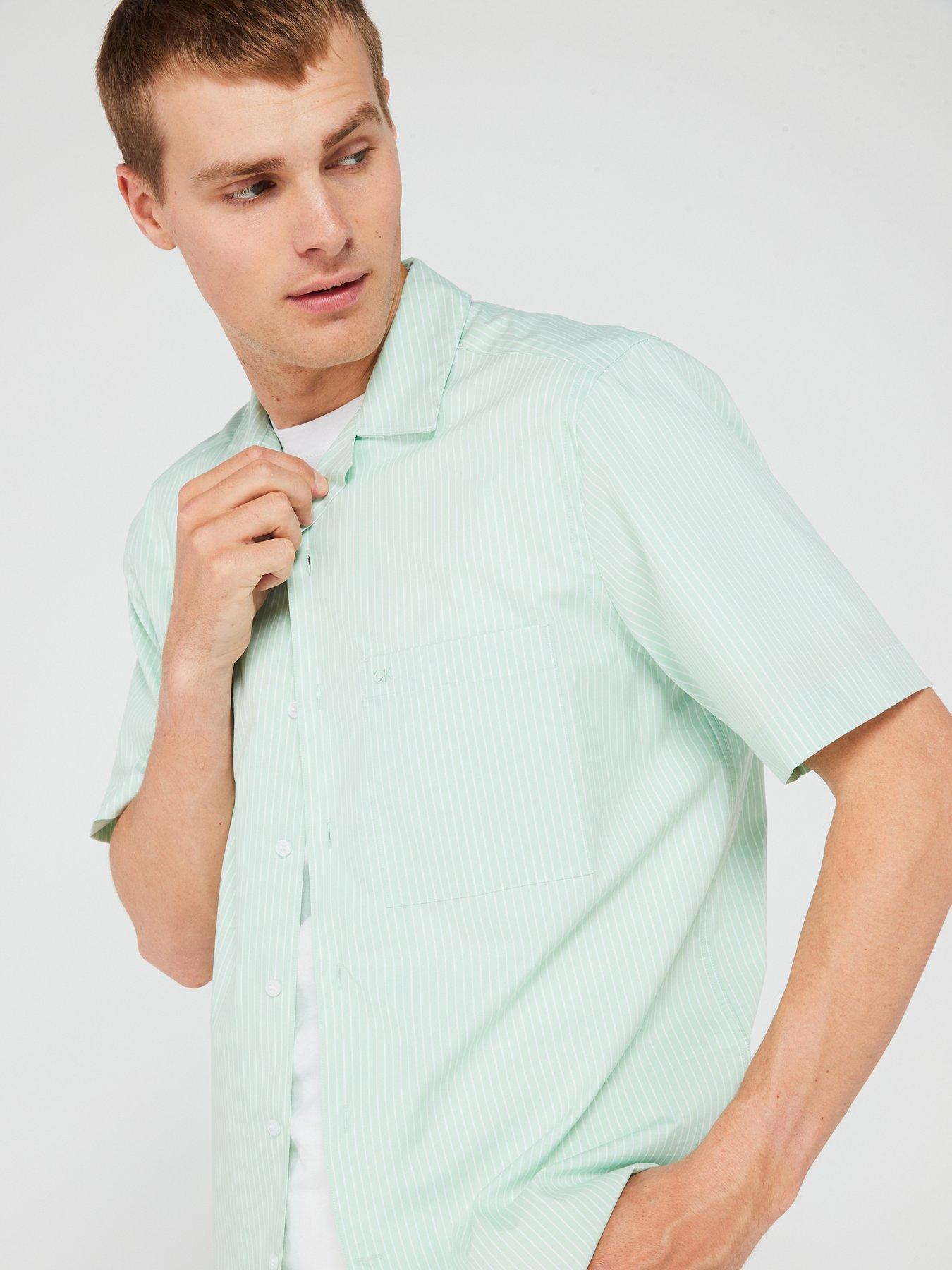 calvin-klein-calvin-klein-short-sleeve-cuban-poplin-shirt-light-greenoutfit