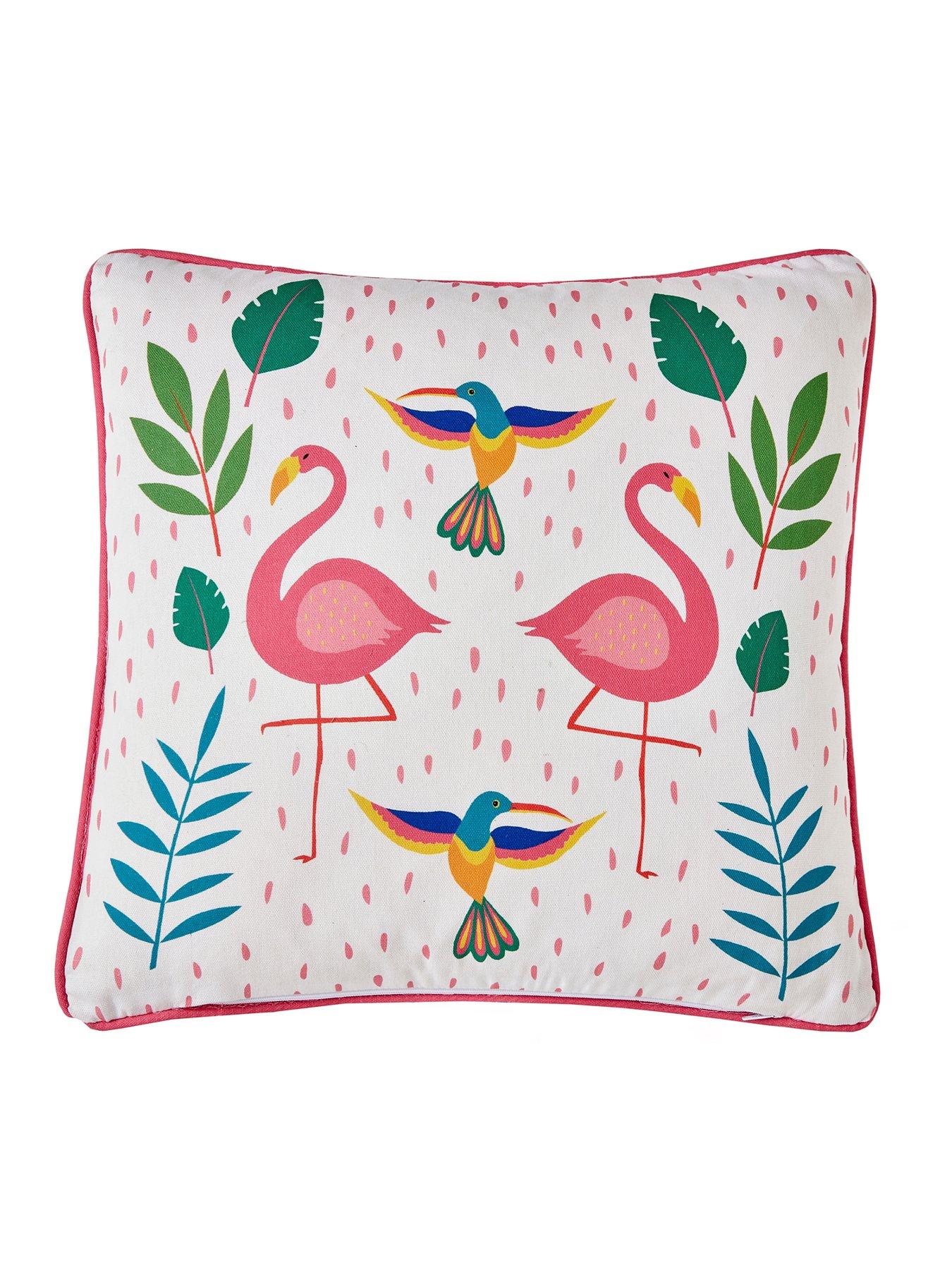 Image 3 of 5 of Fusion Tropical Flamingo Outdoor Cushion