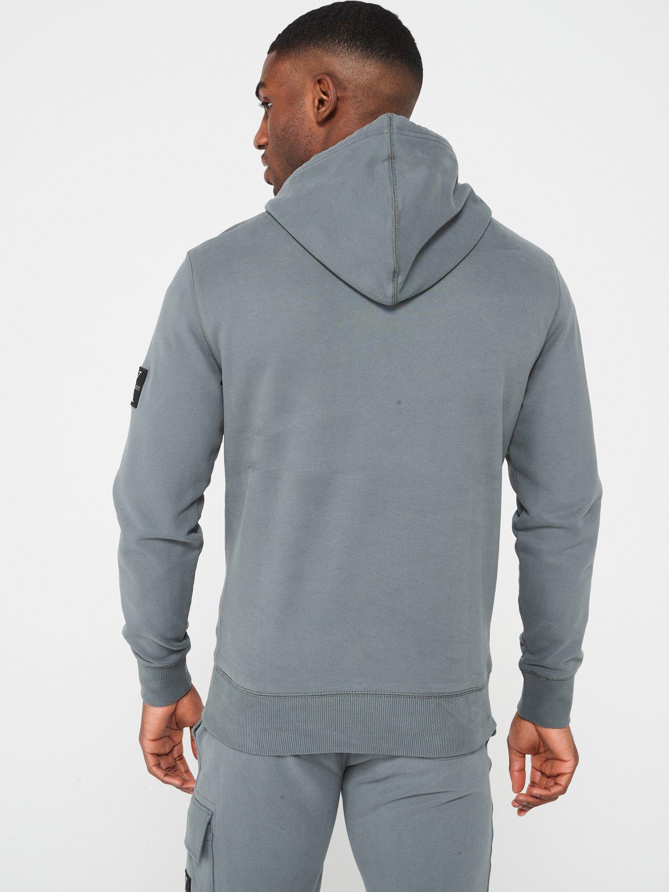 Calvin klein jeans grey hoodie hotsell