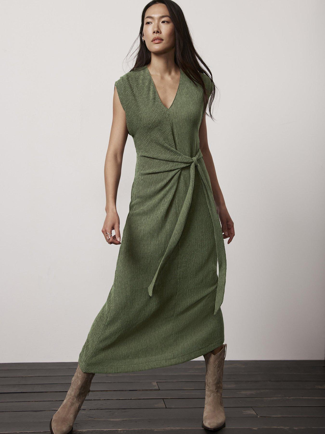 Mint Velvet Ruched Side Jersey Midi Dress