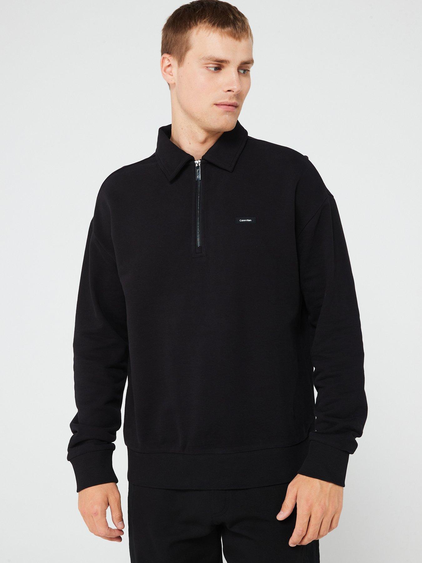 calvin-klein-calvin-klein-cotton-comfort-wing-collar-14-zip-sweat-black