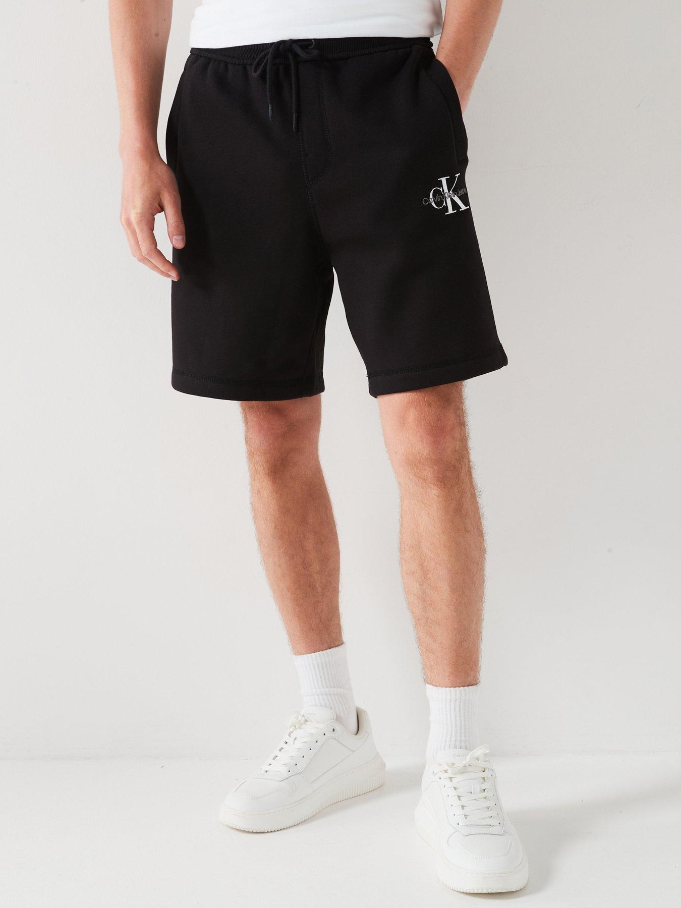 calvin-klein-jeans-monologo-heavyweight-shorts-blackfront