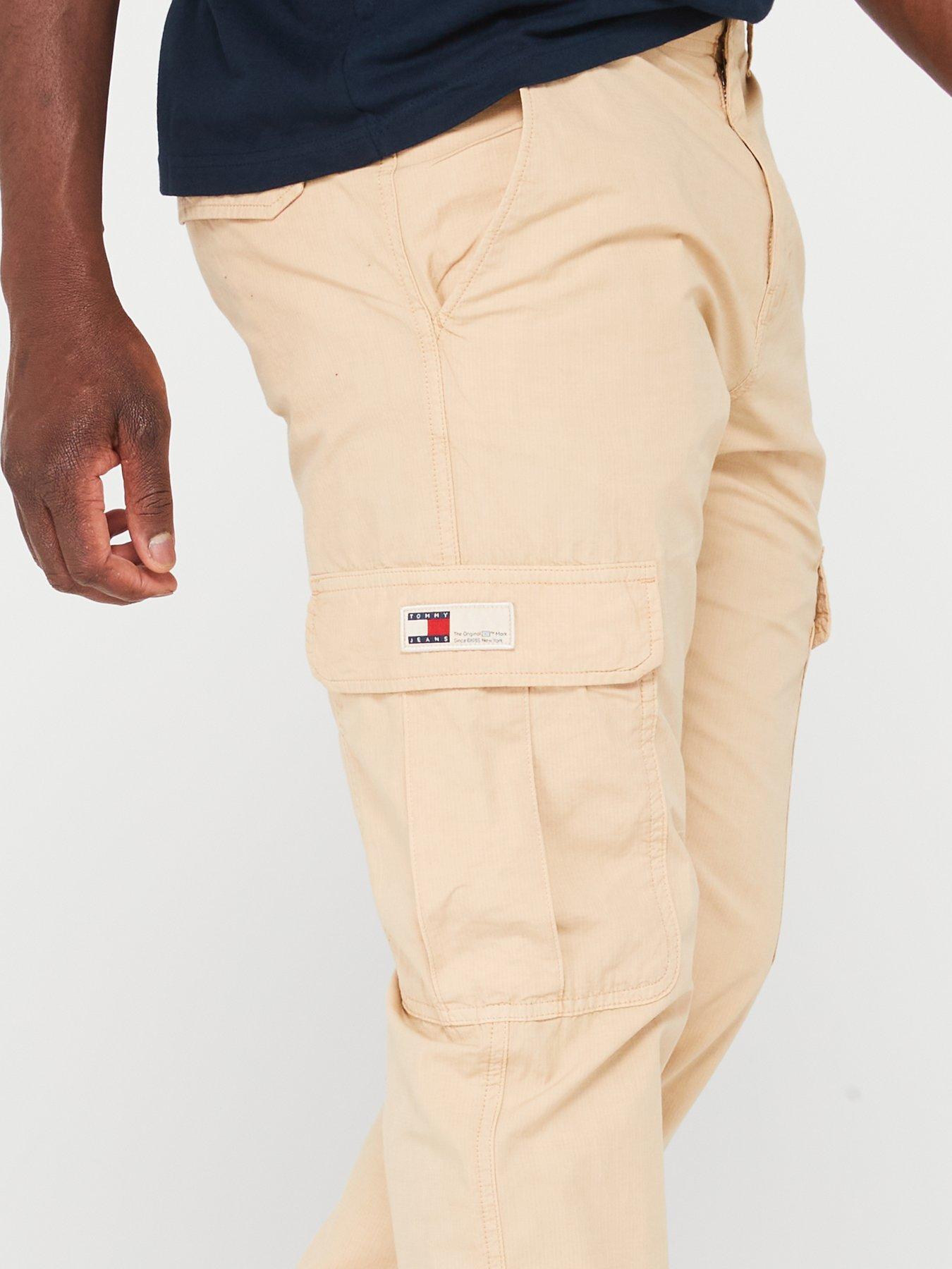 Image 4 of 4 of Tommy Jeans Tommy Jeans Ethan Ripstop Cargo Pants - Beige