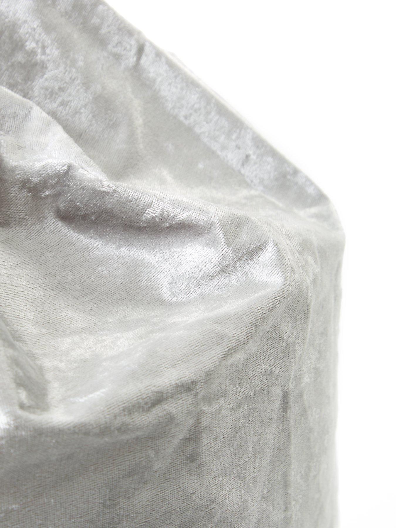 Image 3 of 3 of KAIKOO Crushed Velvet Beanbag - Silver